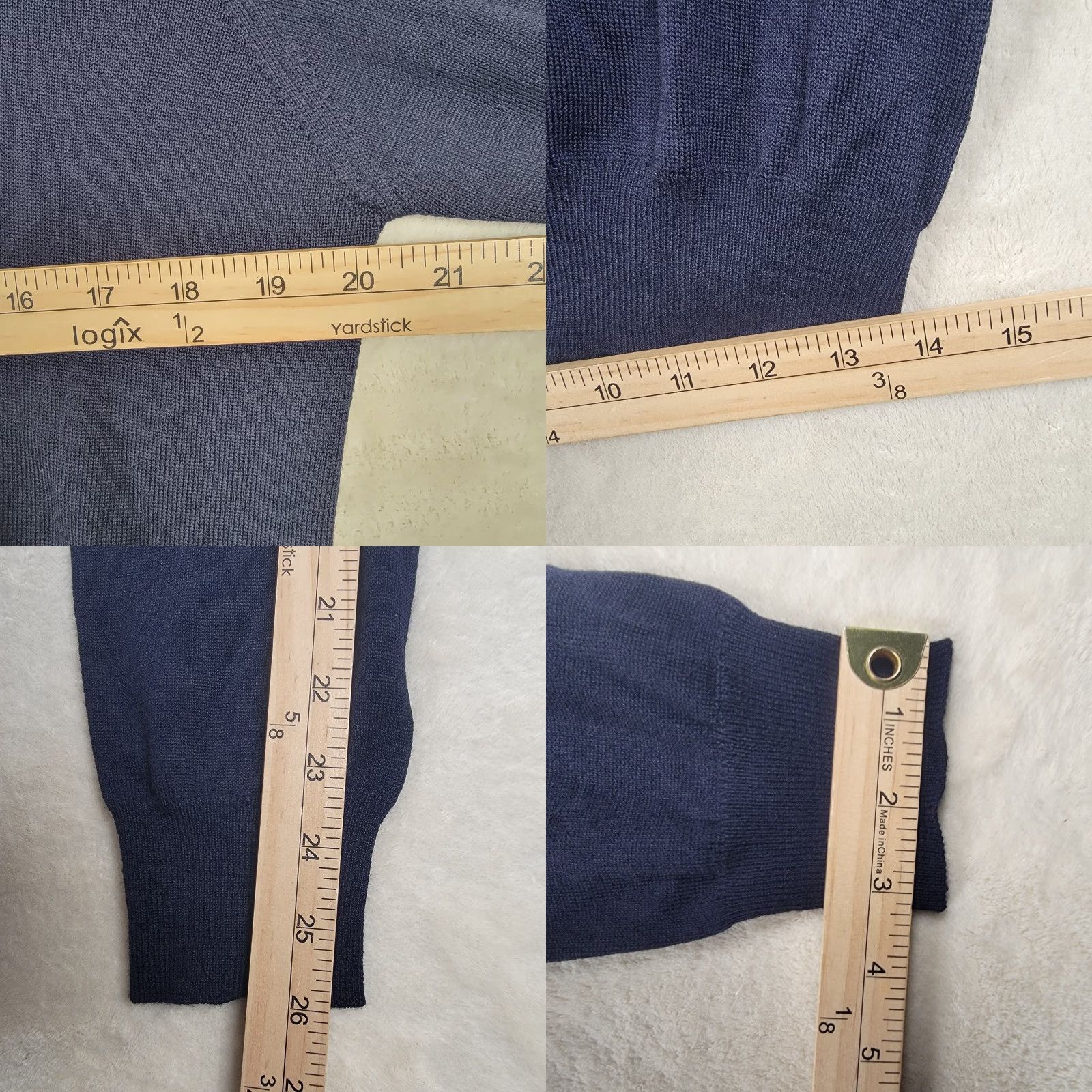 Vintage Visconti Sport Half / Quarter Zip Polo Sweater Men M Blue Cotton 1/4 Zip Knit Pullover Italy Suit Casual Travel Workwear Mens NWOT Size US M / EU 48-50 / 2 - 8 Thumbnail