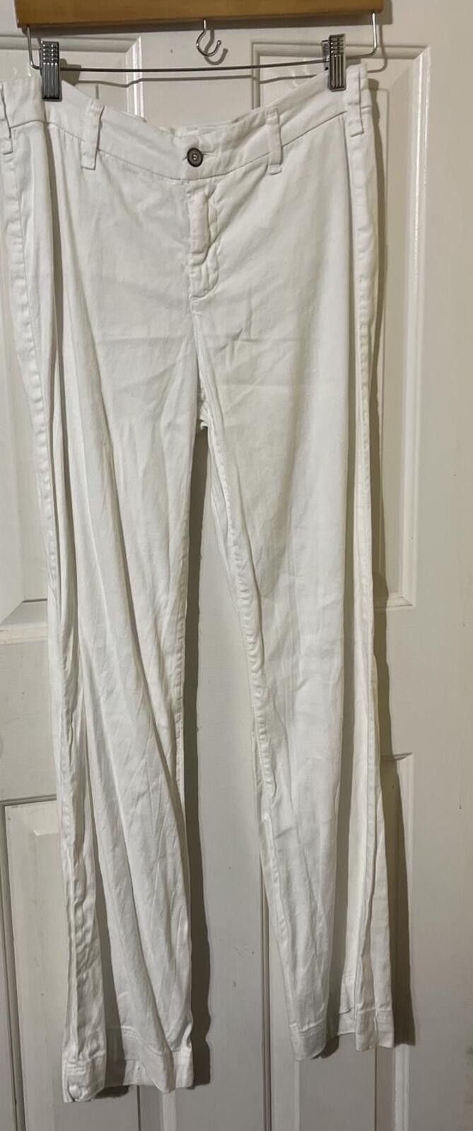 Other NYDJ Claire Linen Trouser White Straight Leg Pants 8 Size 30" / US 8 / IT 44 - 2 Thumbnail
