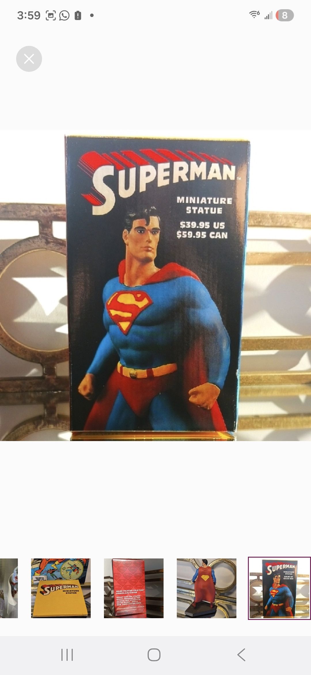 Other Vintage 1998 Bowen Superman Statue.Limited051/Seinfeld FAV P Size ONE SIZE - 9 Thumbnail
