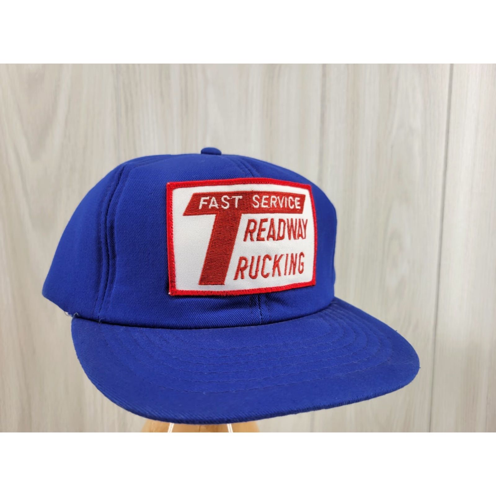 Vintage VINTAGE Treadway Trucking Hat Blue Foam Snapback Trucker Hat Men Snapback Blue Solid 90s/Decade? Size ONE SIZE - 2 Thumbnail