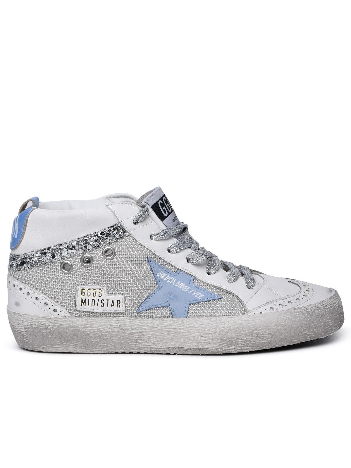 image of Golden Goose 'mid-Star Classic' White Leather Sneakers, Women's (Size 6)