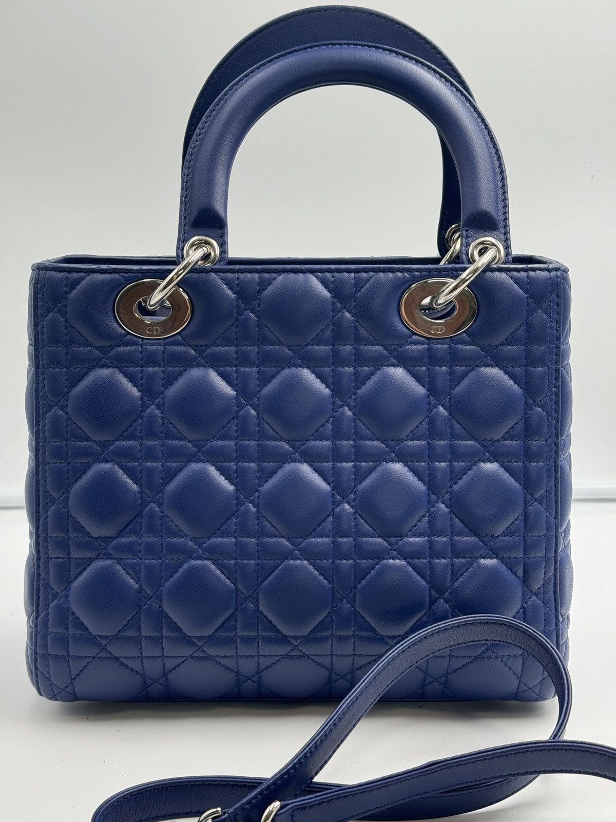 Christian Dior Monsieur Lady Dior medium size handbag blue Size ONE SIZE - 5 Thumbnail