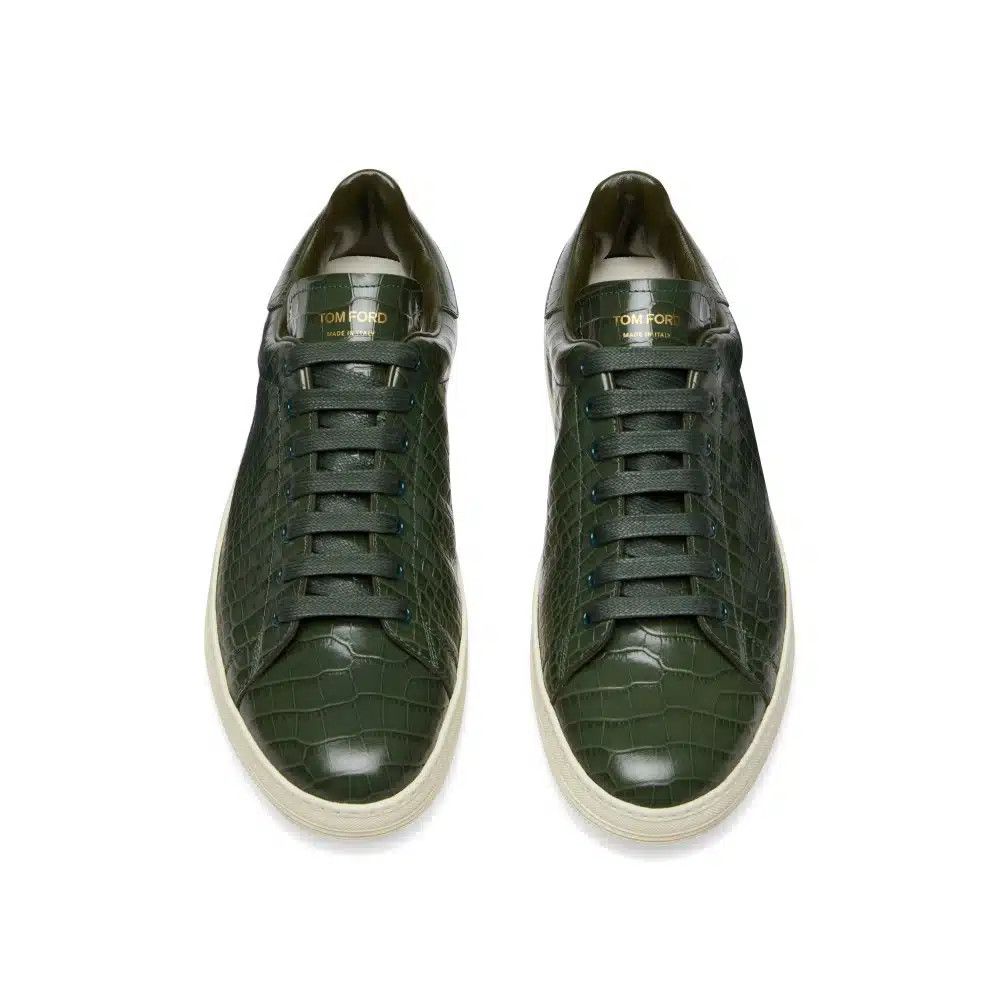 Tom Ford o1loc1c0325 J1098 Size: 6 TF/ Warwick Printed Croc Sneakers Size US 6 / EU 39 - 2 Thumbnail
