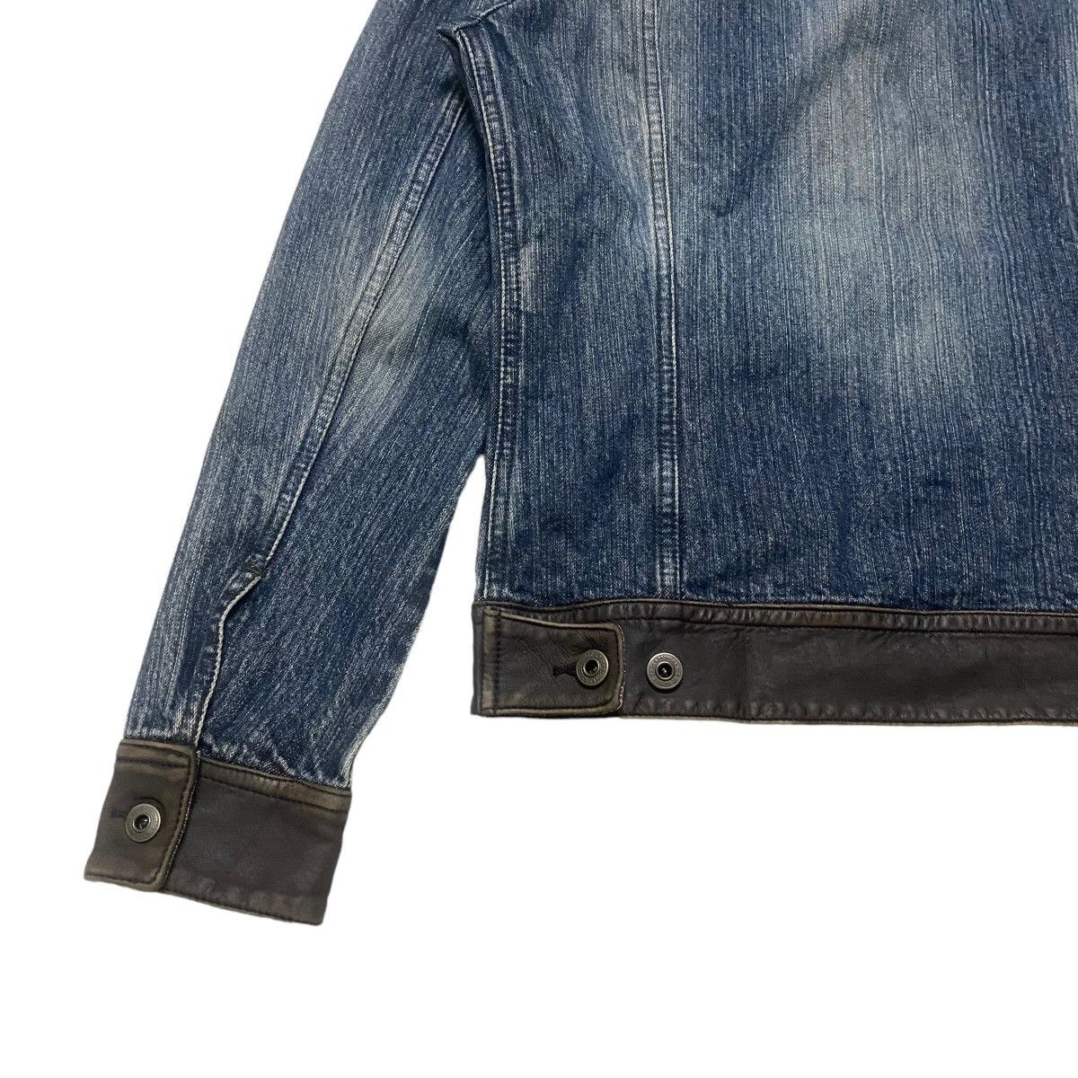 Le Grande Bleu (L.G.B.) Difference Rupert Denim Jacket Leather Trimmed LGB Size US M / EU 48-50 / 2 - 10 Thumbnail