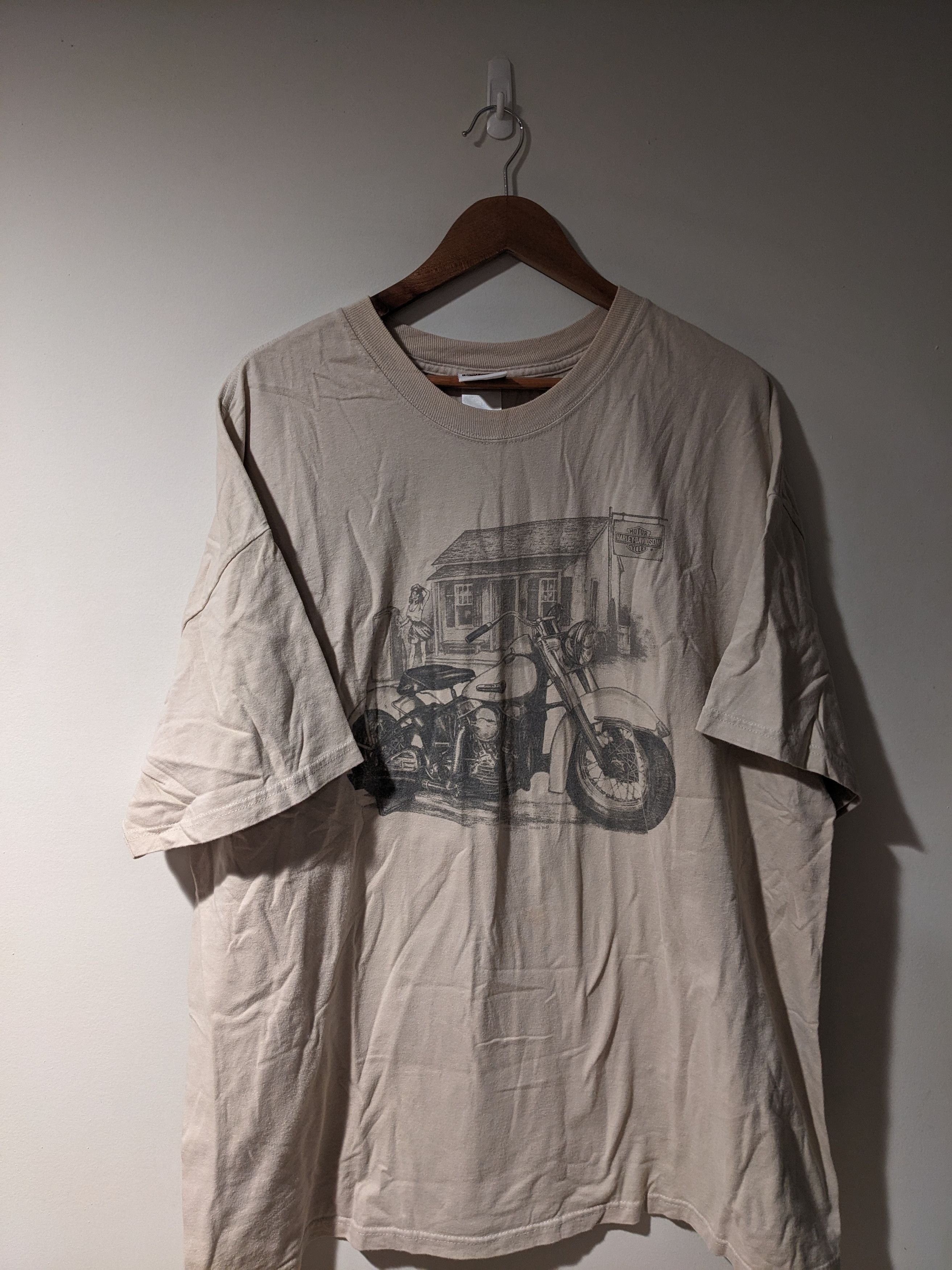 Harley Davidson × Vintage Vintage 2006 Harley Davidson Motorcycle Pin Up Girl T-Shirt Size US XXL / EU 58 / 5 - 4 Thumbnail