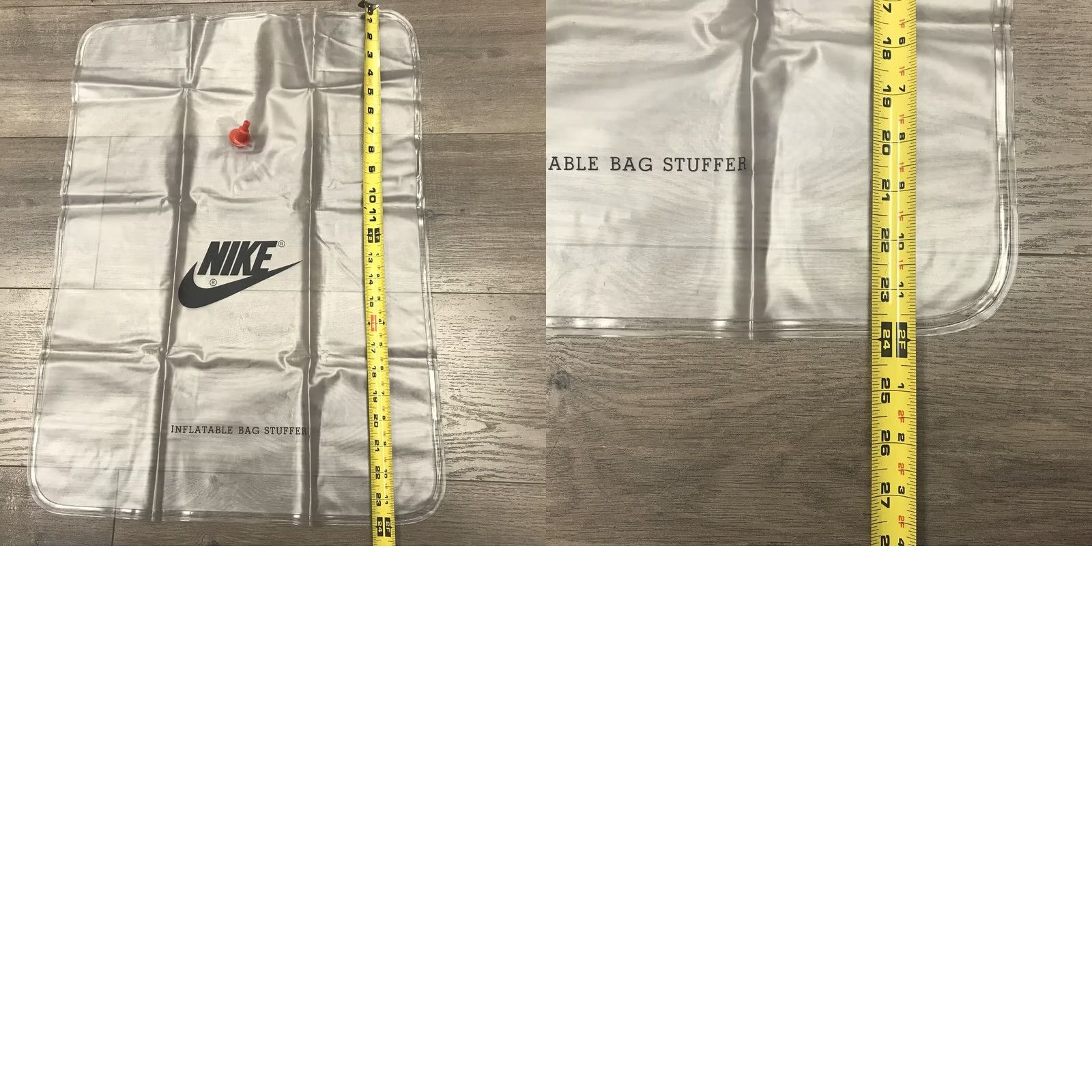 Nike VINTAGE Nike Inflatable Bag Stuffer Mens Clear Rubber Inflatable Bag Packable Sports Memorabilia Size ONE SIZE - 8 Thumbnail