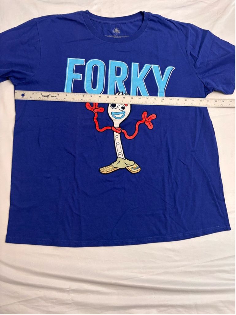 Disney Men's Disney Forky T-shirt Size 2XL Blue Size US XL / EU 56 / 4 - 1 Thumbnail