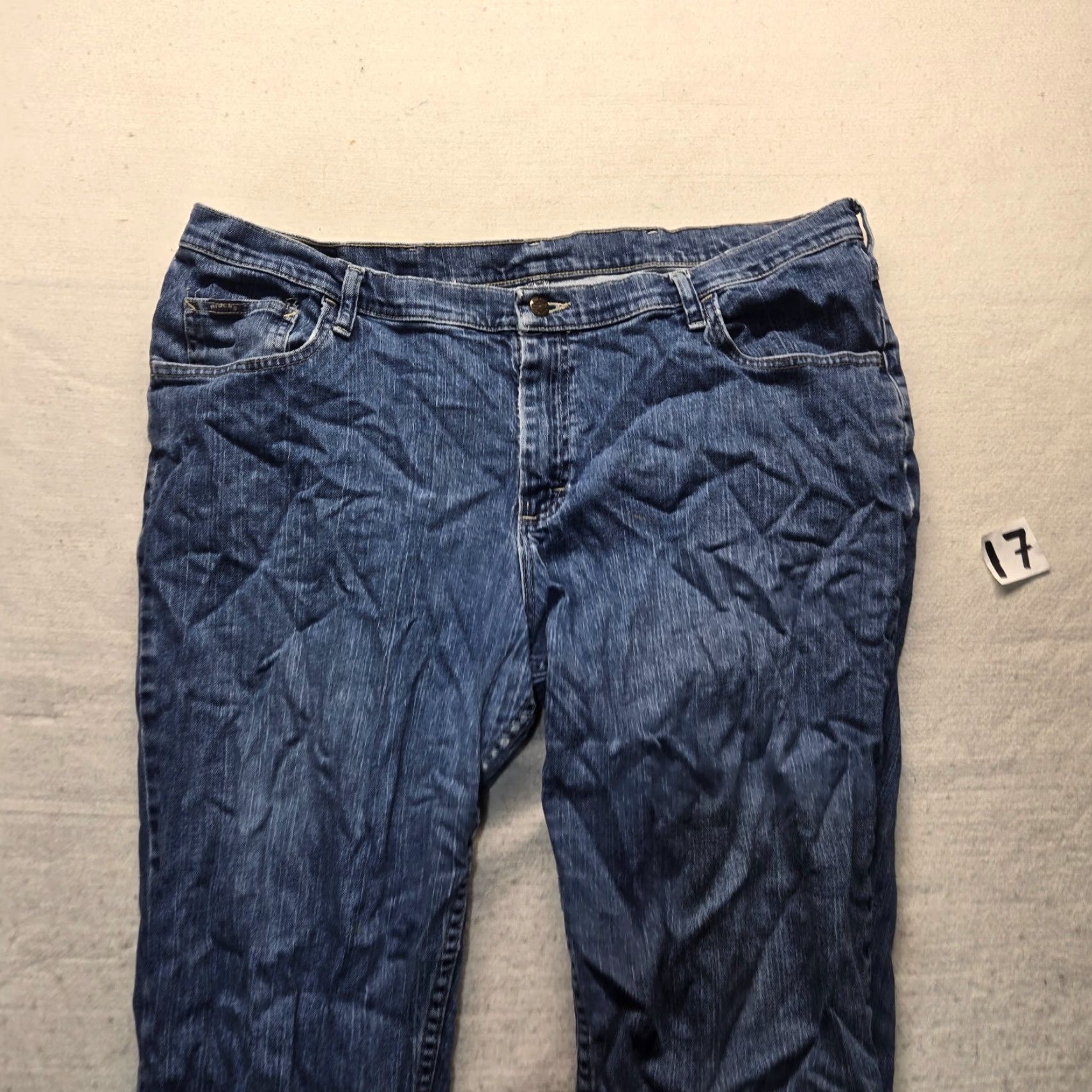 Denime RIDERS DENIM Jeans Blue Denim Pants 24W Plus Women Stretch Straight High Rise 9 in Belt Loops 5-Pocket Modern Vintage No Size 42" / US 20 - 2 Thumbnail