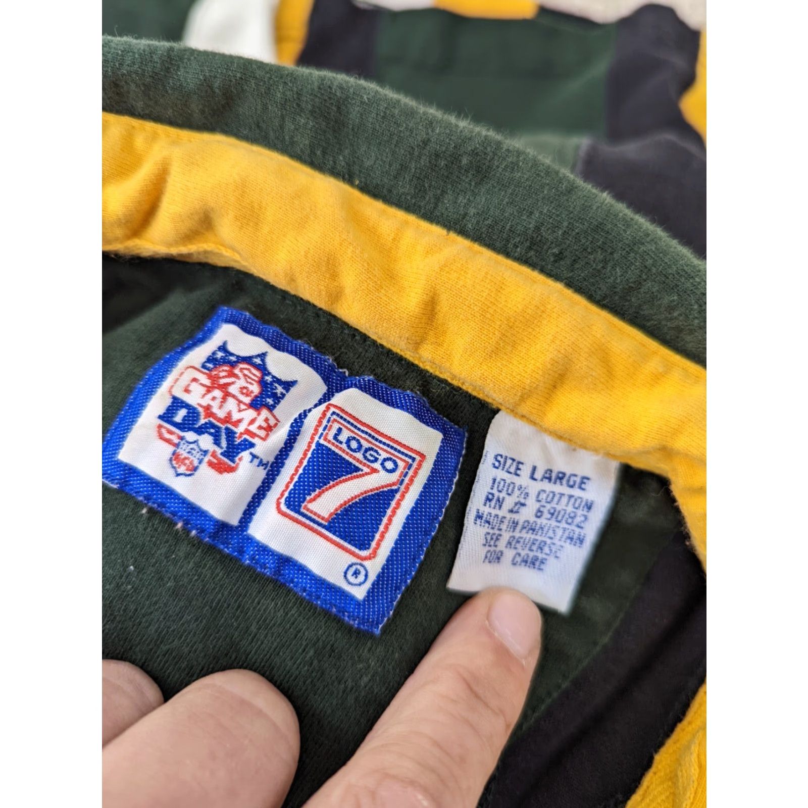 Logo 7 VINTAGE Green Bay Packers Mens L Shirt NFL Game Day Logo 7 Polo Rugby Henley L7S Size US L / EU 52-54 / 3 - 4 Thumbnail