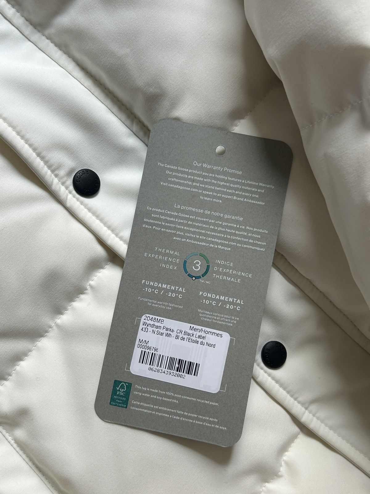 Canada Goose Canada Goose Wyndham North Star White Black Label Size US M / EU 48-50 / 2 - 3 Thumbnail