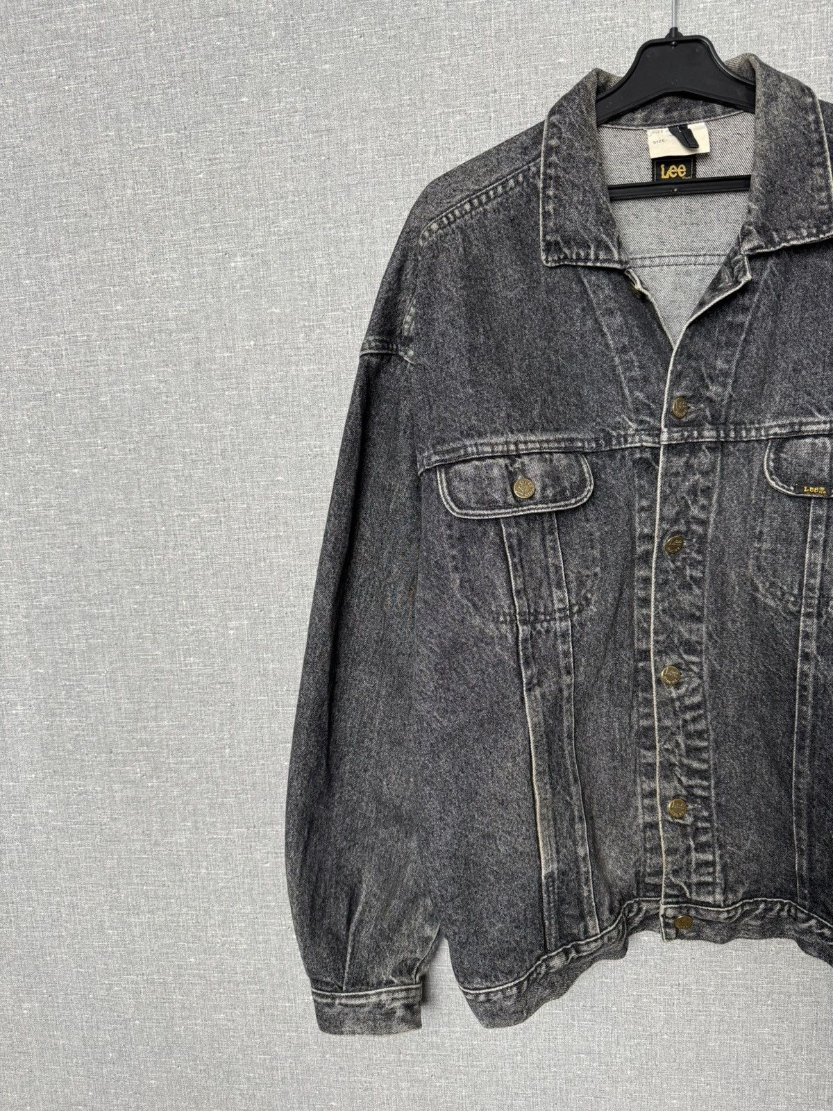 Lee Vintage 80s Lee Rider Graphite Denim Trucker Jacket Jean Size US L / EU 52-54 / 3 - 8 Thumbnail