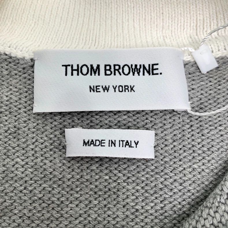 Thom Browne Thom Browne Gray classic four-bar flower embroidered cotton Size S / US 4 / IT 40 - 6 Thumbnail