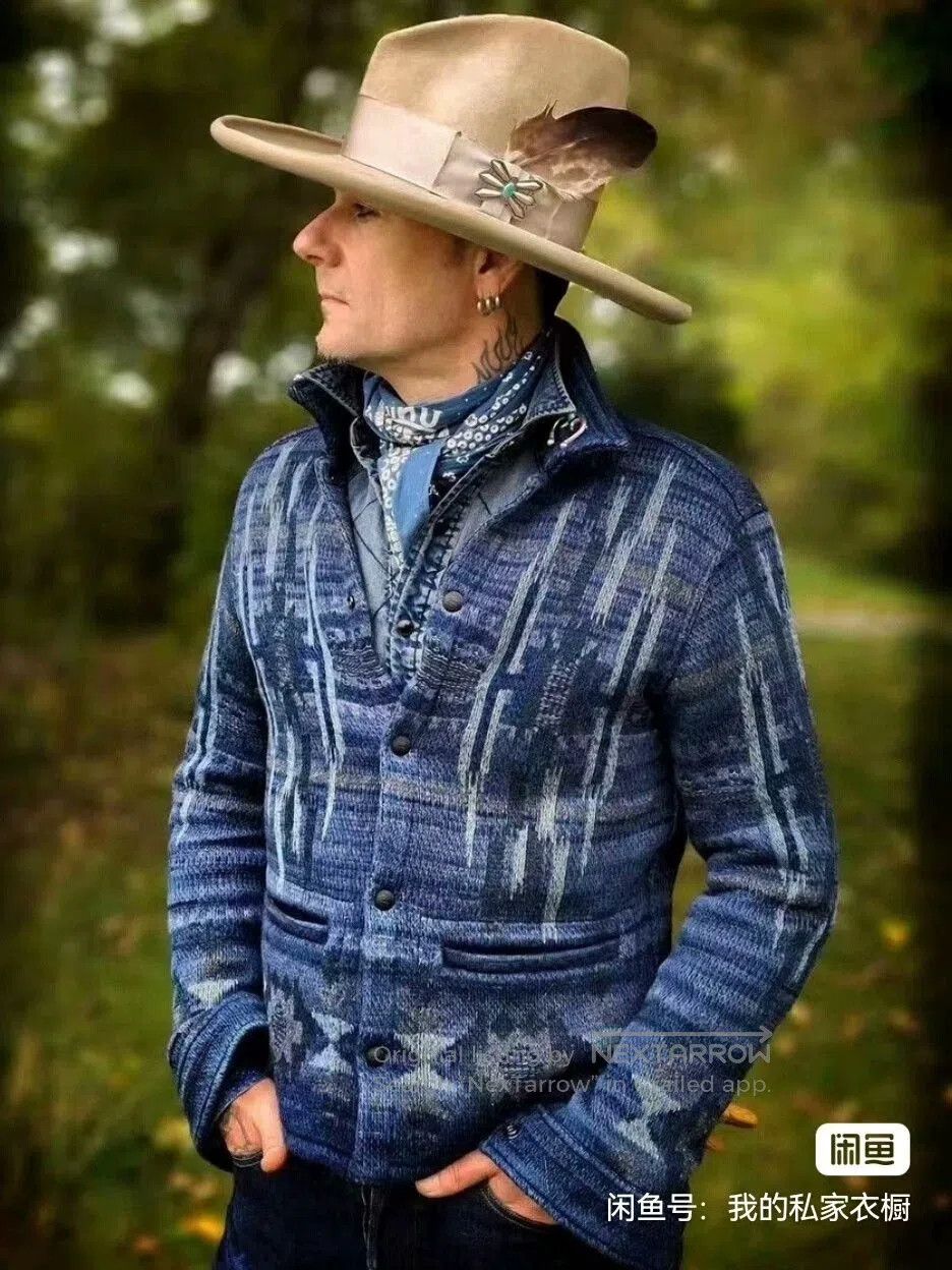 RRL Ralph Lauren RRL Indigo Workshirt Sweater. Size US M / EU 48-50 / 2 - 2 Thumbnail