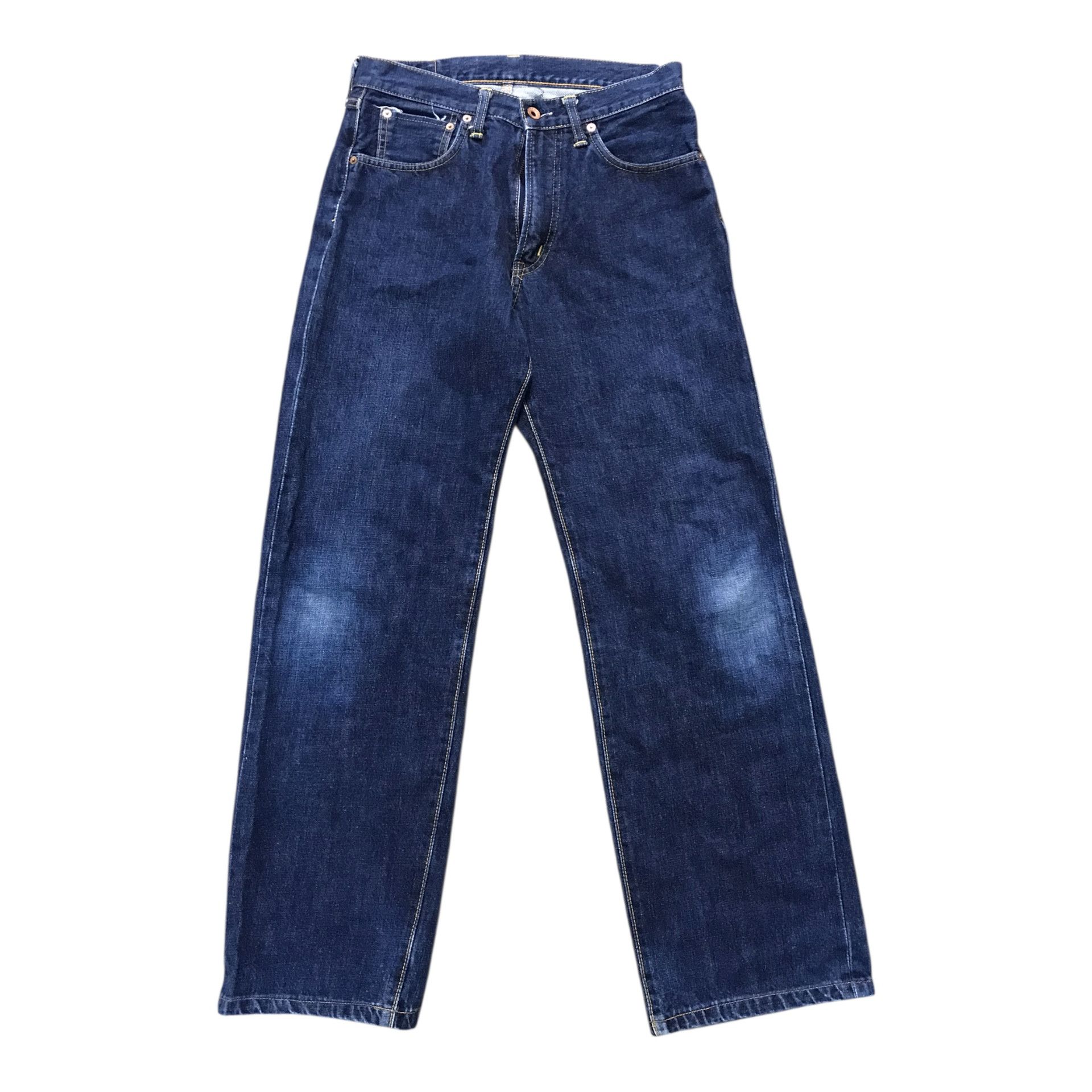 Edwin × Japanese Brand × Vintage 505X EDWIN Tag Orange Selvedge Blue Pant Size US 30 / EU 46 - 1 Thumbnail
