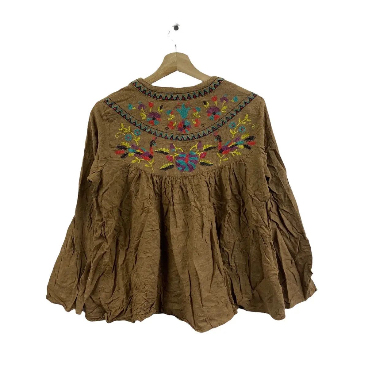 Vintage Vtg TITICACA NAVAJO AZTEC Aboriginal Blouse Sweater Pullover Size M / US 6-8 / IT 42-44 - 2 Thumbnail