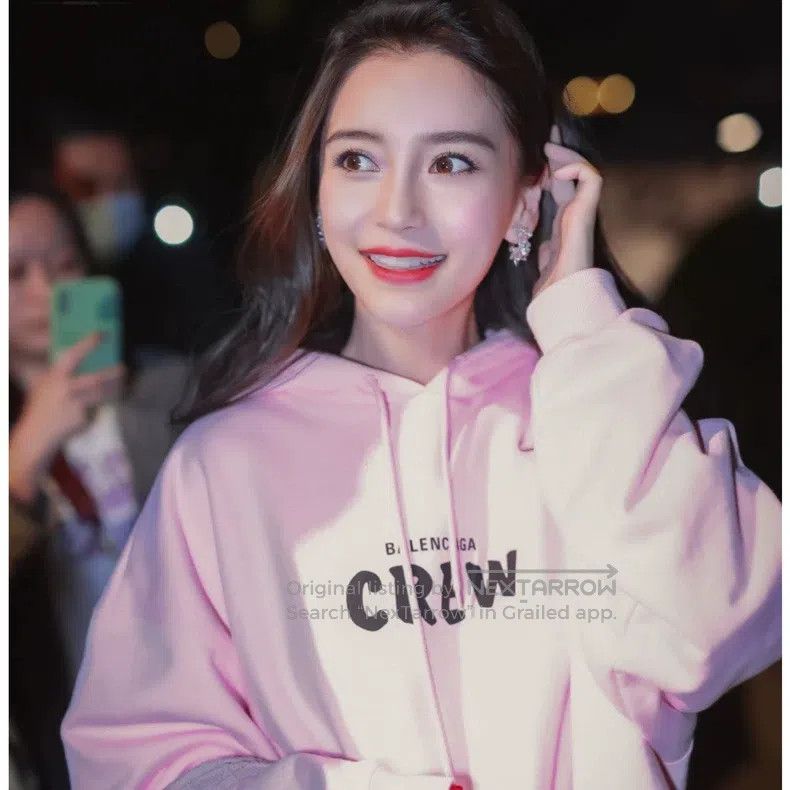 Balenciaga Balenciaga CREW Pink Hooded Sweatshirt Size US XS / EU 42 / 0 - 7 Thumbnail