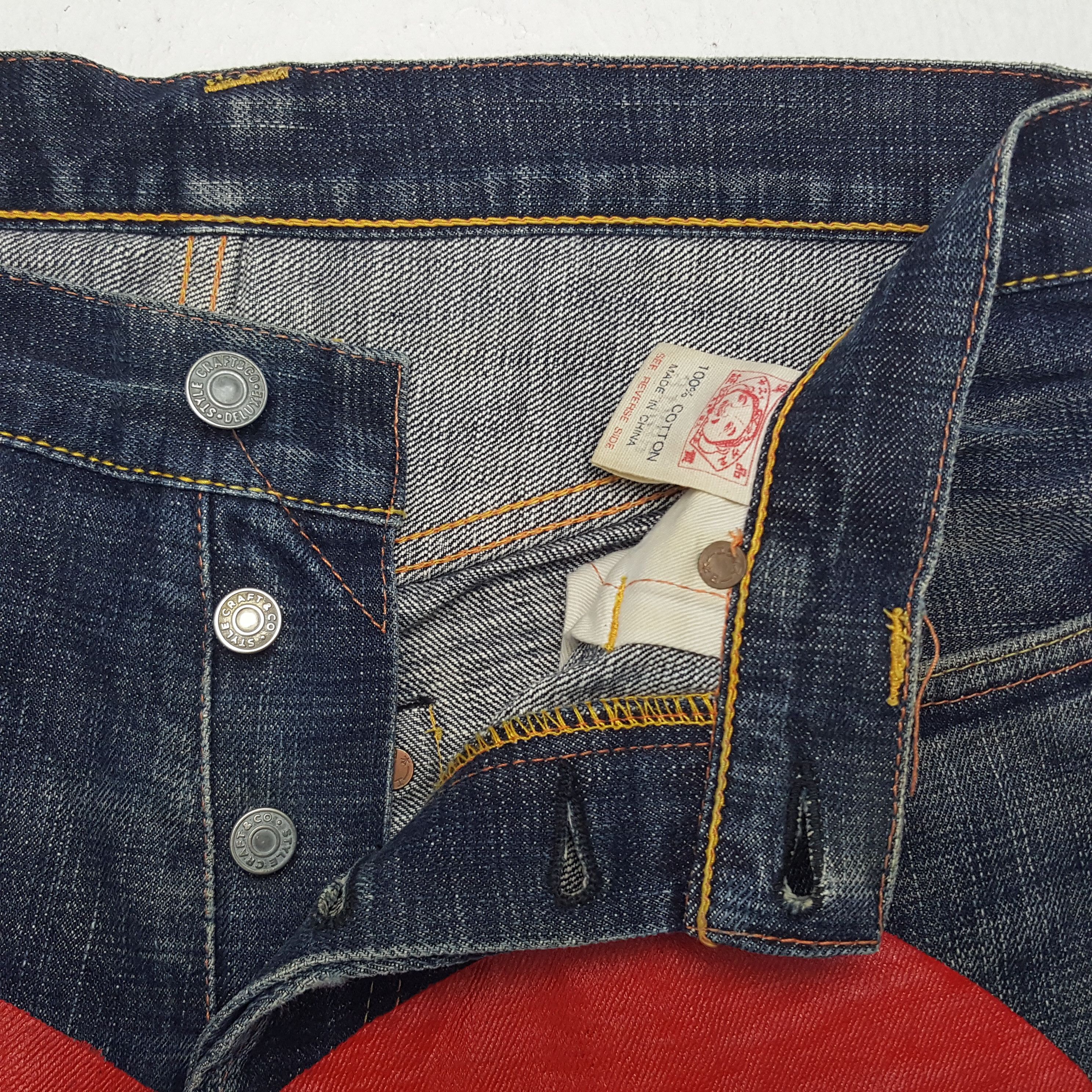 Evisu × Japanese Brand Vintage Evisu Japan Selvedge Custom Daicock Denim Jeans Size US 30 / EU 46 - 13 Thumbnail