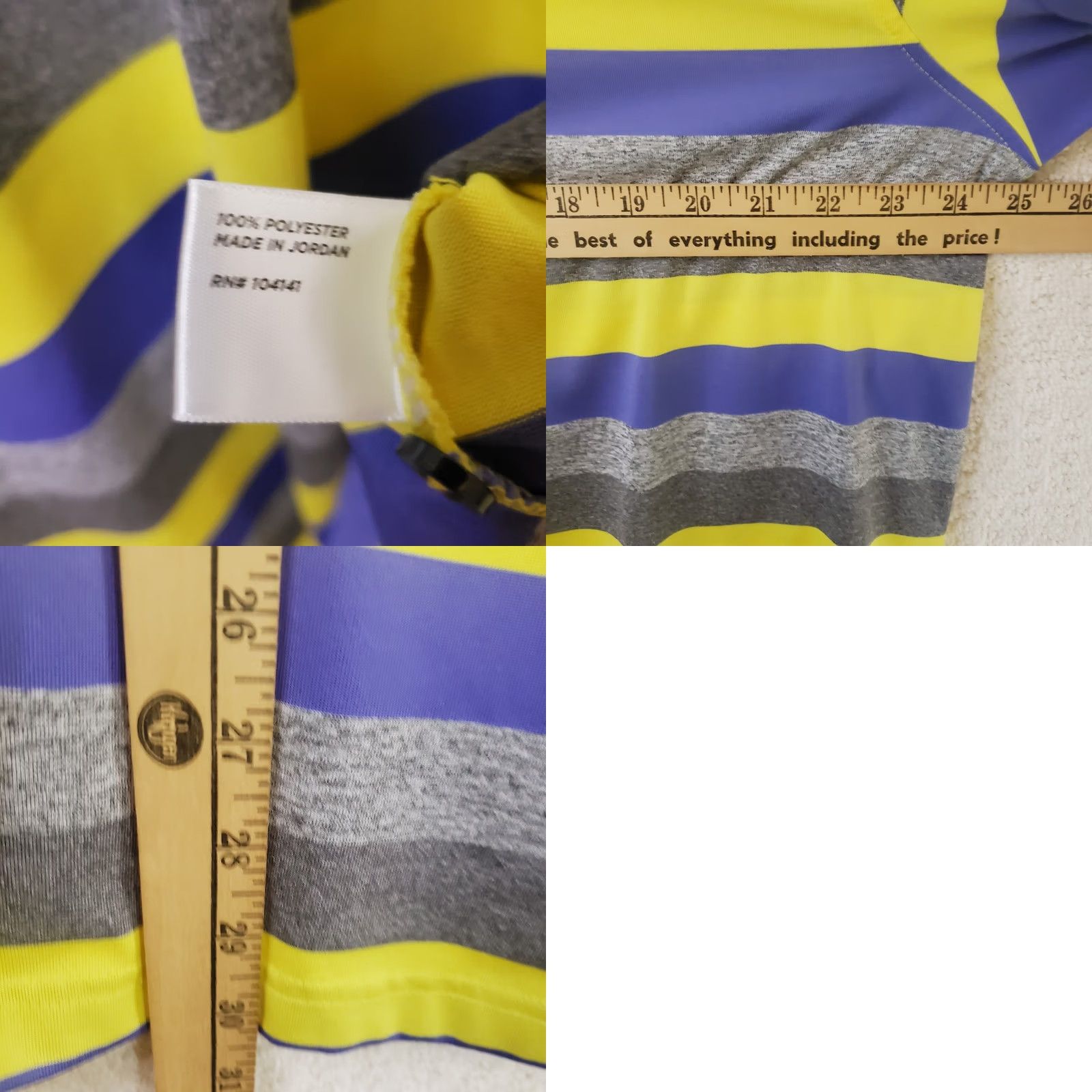 Vintage Walter Hagen Shirt Mens XL Purple Yellow Striped Polo Golf Casual Short Sleeve Size US XL / EU 56 / 4 - 9 Thumbnail