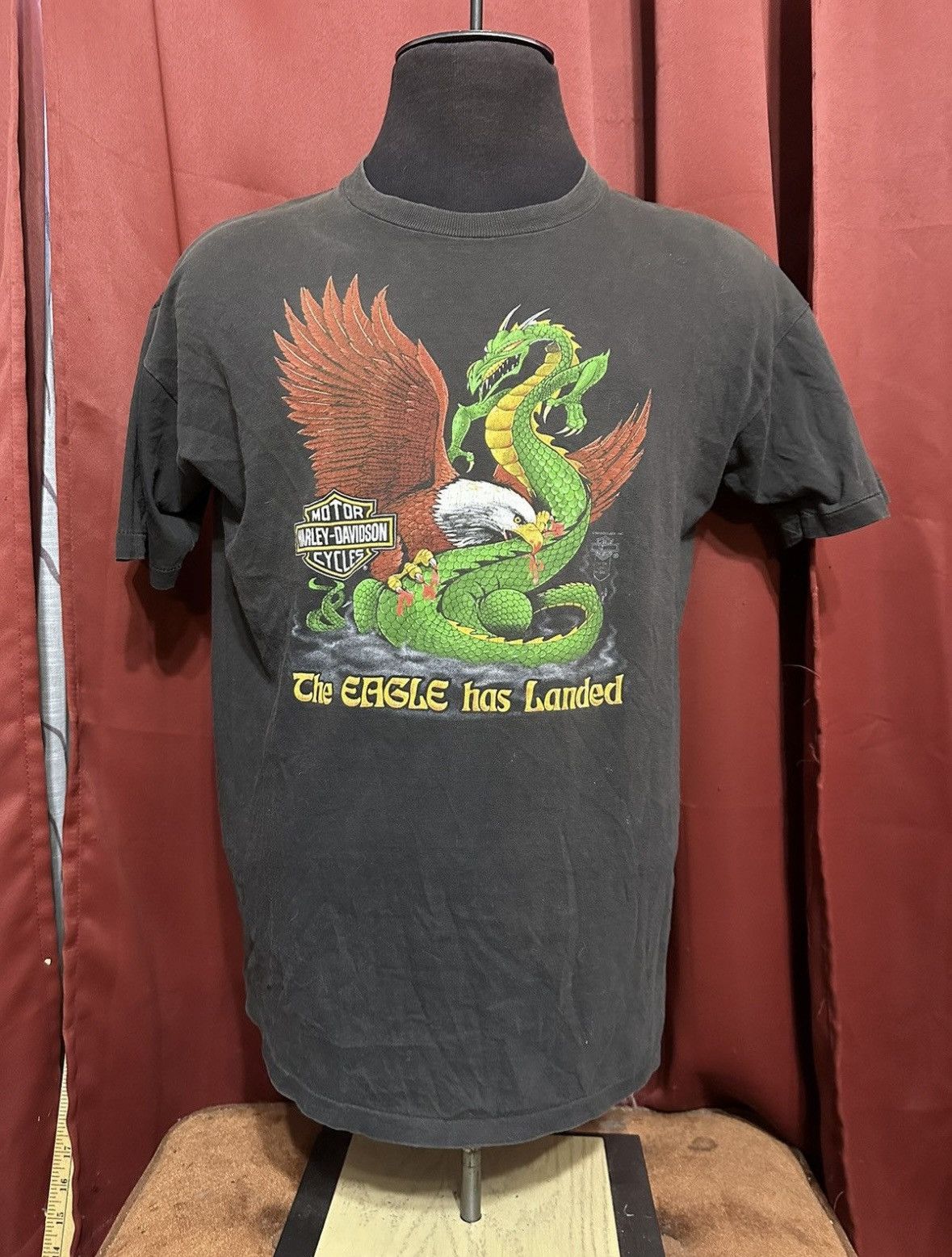 Harley Davidson Vintage Harley Davidson Tshirt 90’s Rock N Roll Capital Size US XL / EU 56 / 4 - 2 Thumbnail