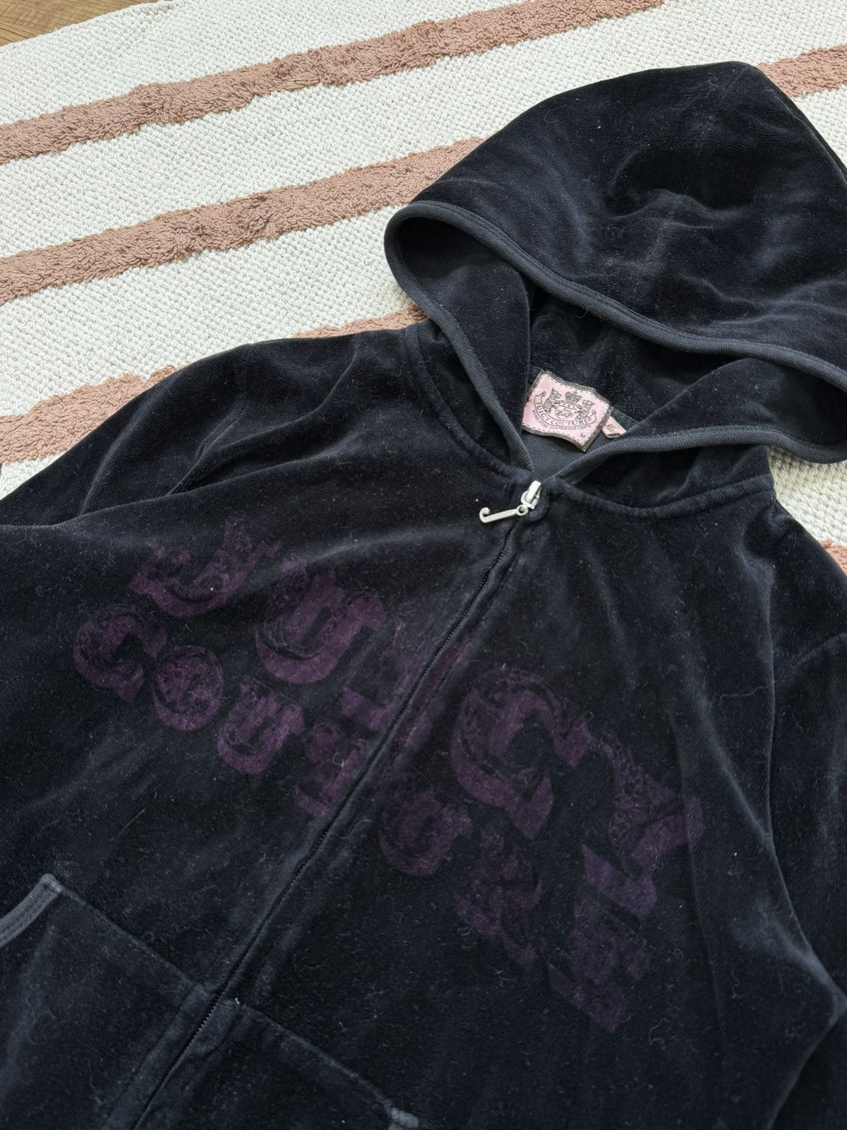 Juicy Couture VINTAGE VELOUR JUICY COUTURE 2000s ZIP UP HOODIE Size M / US 6-8 / IT 42-44 - 4 Thumbnail