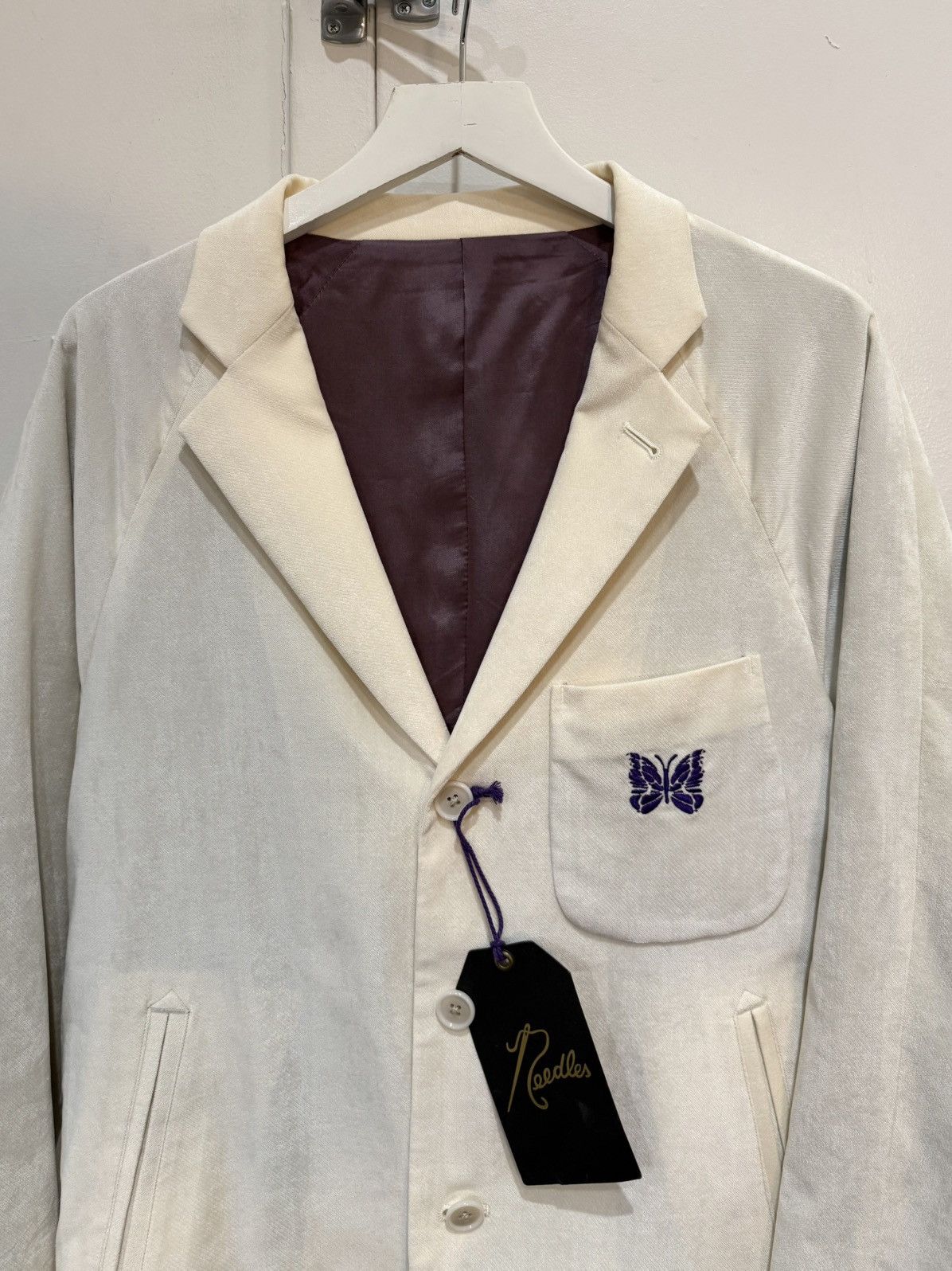 Needles Needles Rayon Purple Butterfly Jacket Blazer [S] Size US S / EU 44-46 / 1 - 5 Thumbnail