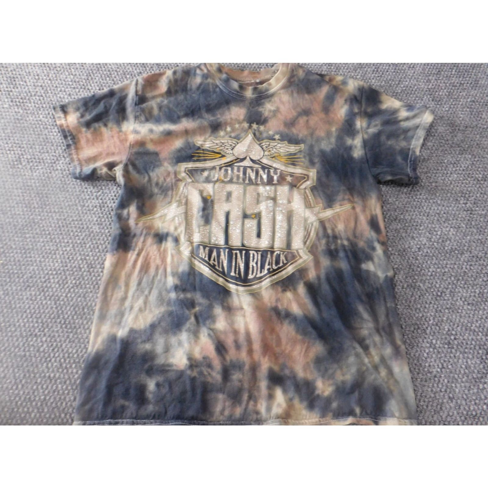 Vintage Johnny Cash Womens Shirt Medium Blue graphic tie-dye Short Sleeve Crew Neck Pullover Casual Regular Women's Shirt Blue Johnny Cash Shirt Size M / US 6-8 / IT 42-44 - 2 Thumbnail