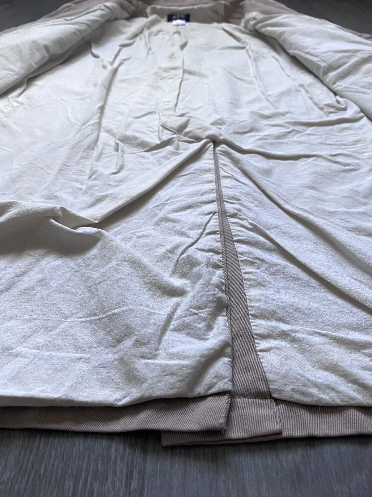 A.P.C. Women’s APC Rue de Fleurus Paris Beige Trench Coat Jacket Size M / US 6-8 / IT 42-44 - 16 Thumbnail