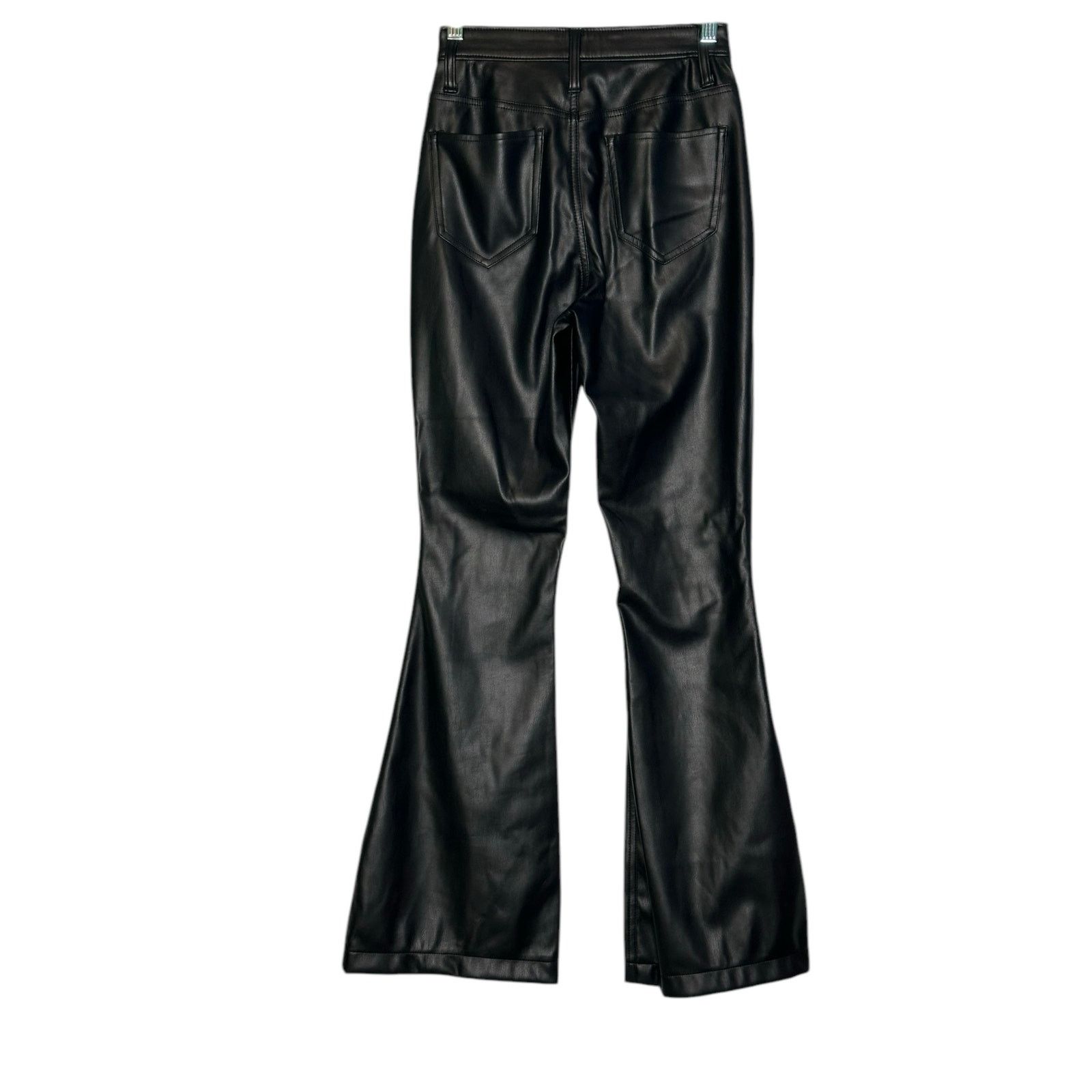 Hollister Hollister black faux leather high rise flare pants size 0 Size 25" / US 0 / IT 36 - 2 Thumbnail