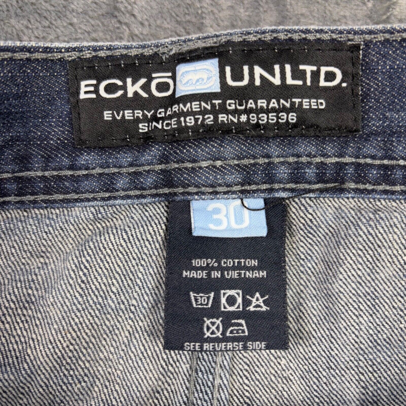 Ecko Unltd. VTG Ecko Unltd Rhino Brand Baggy Jeans 30x30 Embroidered Size US 30 / EU 46 - 9 Thumbnail