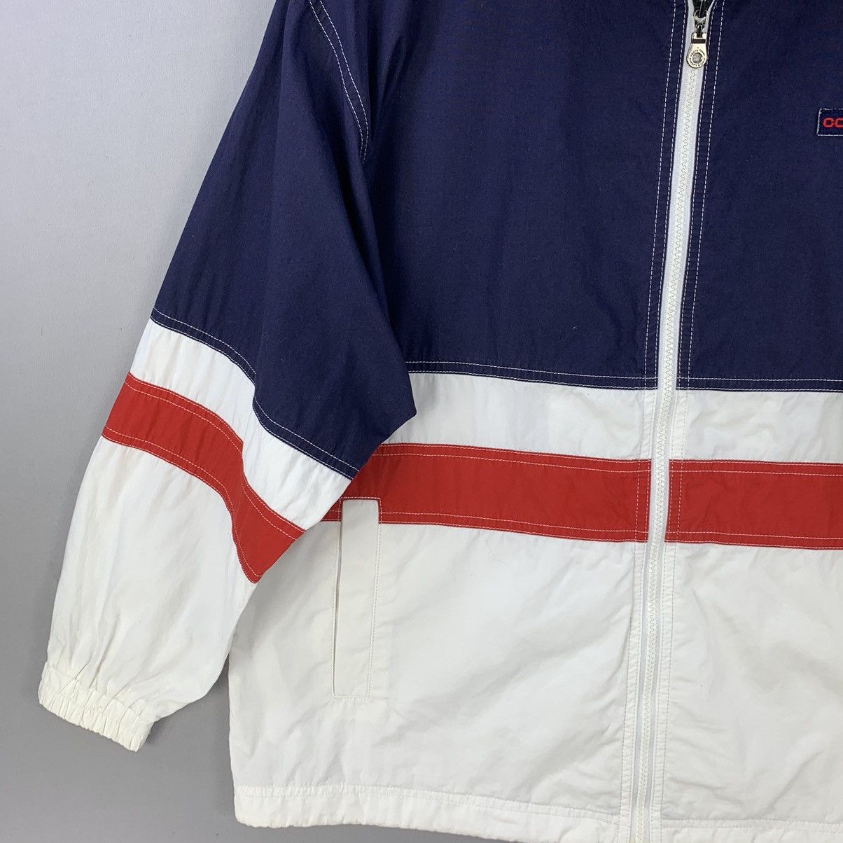 Courreges Vintage Courreges Paris USA Flag Colour Zipper Jacket Size US XL / EU 56 / 4 - 5 Thumbnail
