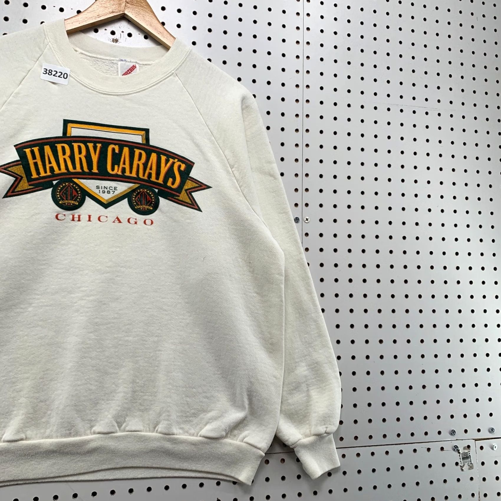 Jerzees VINTAGE 90s Harry Carry’s Chicago Sweatshirt Mens XL Fits Medium White USA Size US M / EU 48-50 / 2 - 4 Thumbnail