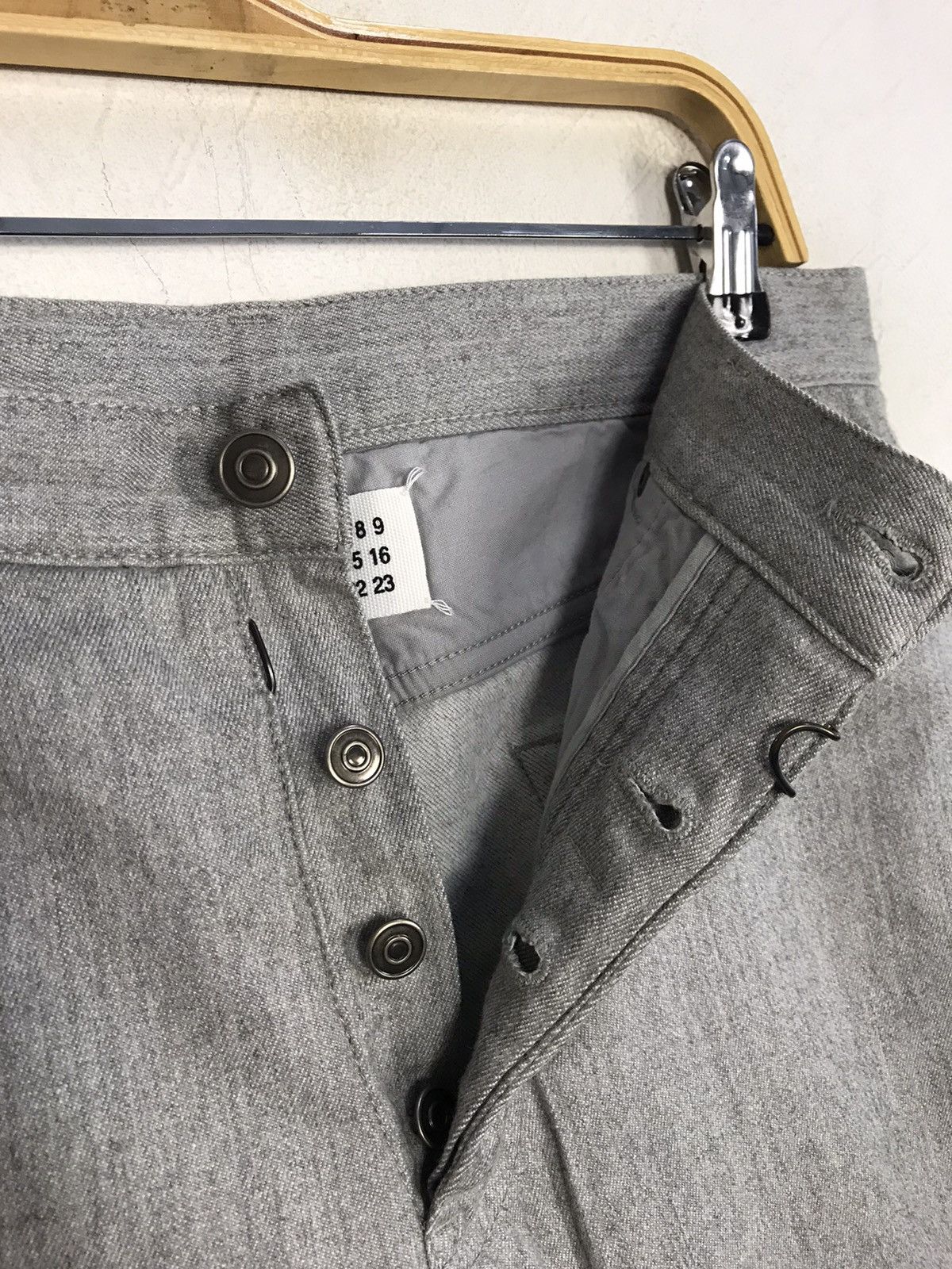Designer Maison Martin Margiela 14 Grey Denim Buttonfly Straight Cut Size US 30 / EU 46 - 6 Thumbnail