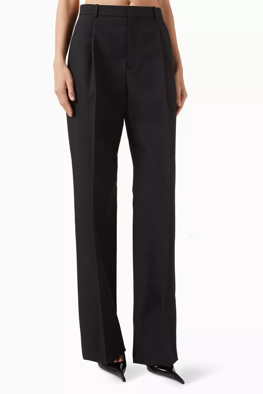 Saint Laurent Paris o1y0126 Casual Pant in Black Size 26" / US 2 / IT 38 - 1 Thumbnail