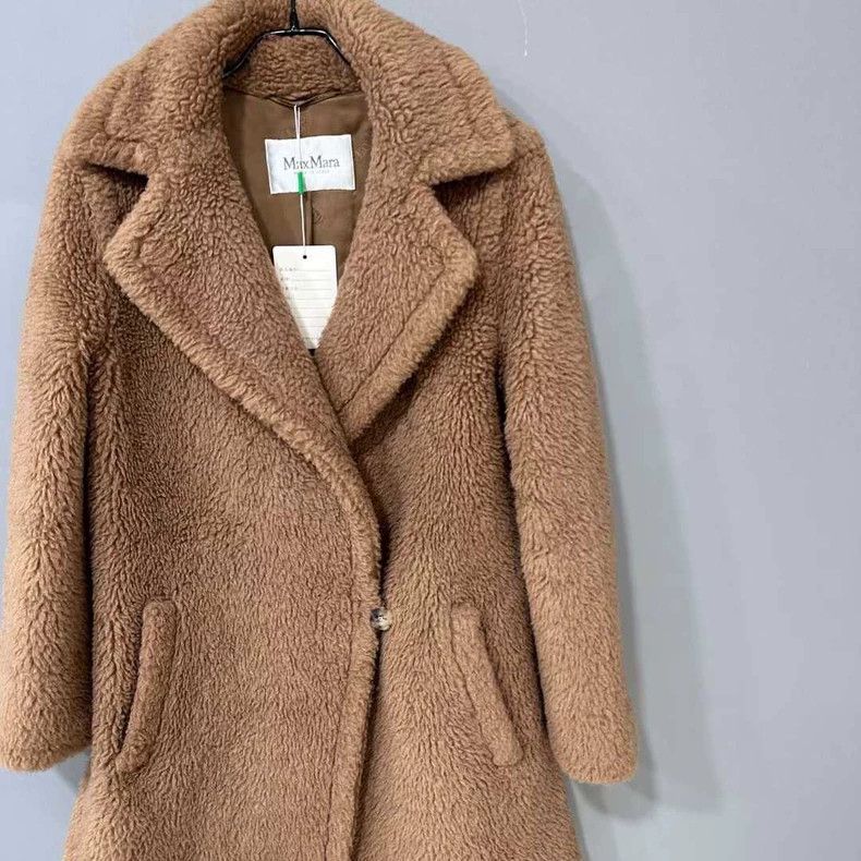 Max Mara Max Mara Camel Teddy Midi Jacket Size S / US 4 / IT 40 - 2 Thumbnail