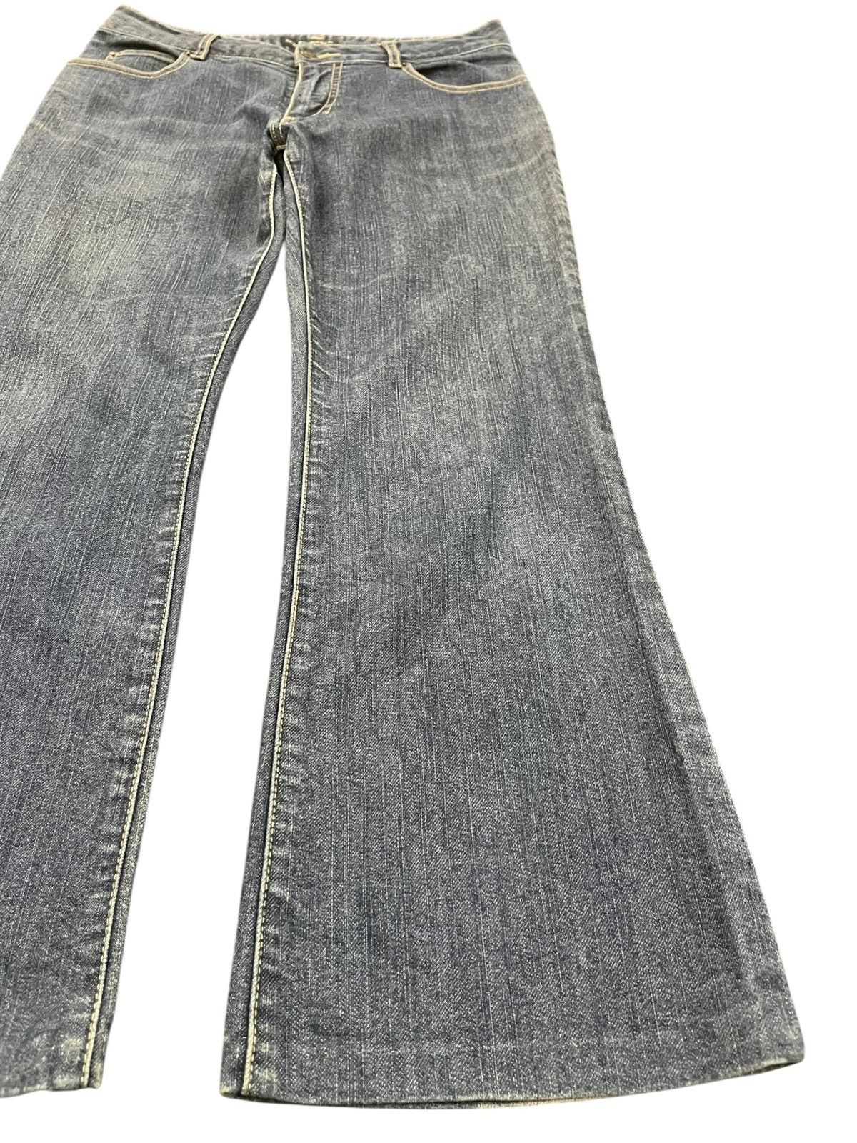 Who Decides War Vintage Schwrzwarld Flare Bell Bottom Denim Size US 31 - 4 Thumbnail