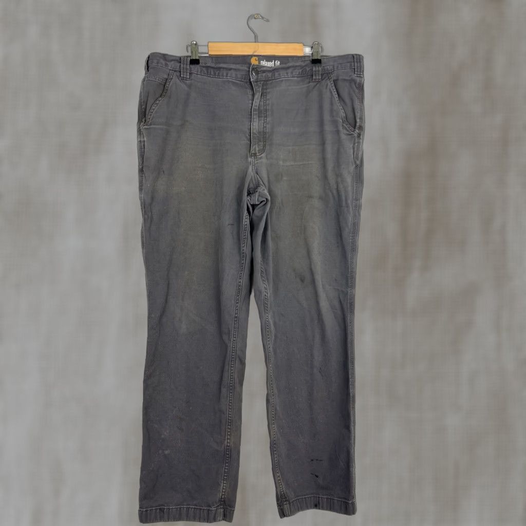 Carhartt Carhartt Relaxed Fit Pants 42x31 Gray Carpenter Work Stains Men Mens Regular Size US 42 / EU 58 - 1 Thumbnail