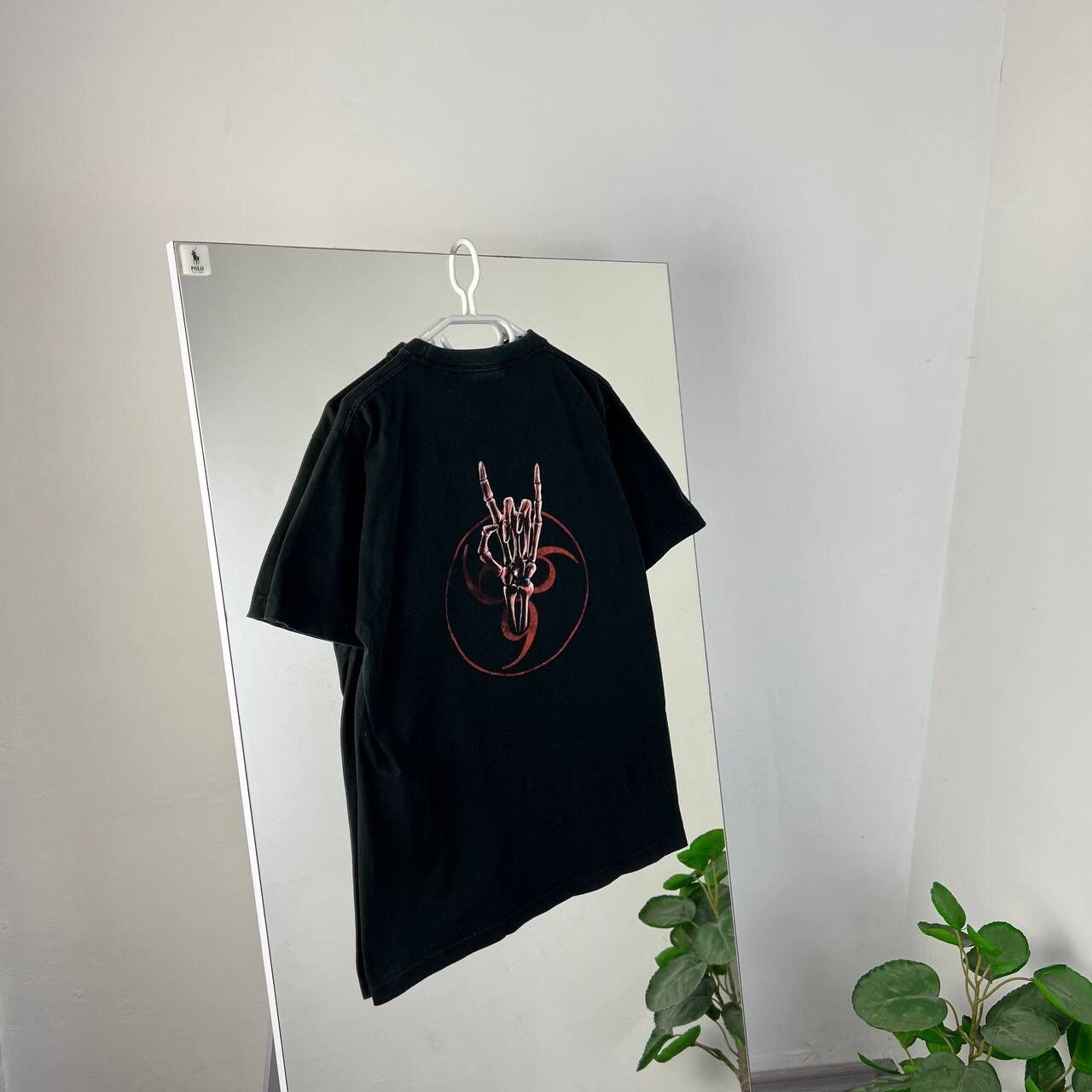 Vintage Vintage Tee 666 Big Print Spiral Skulls Dead Rock Horror Size US M / EU 48-50 / 2 - 2 Thumbnail