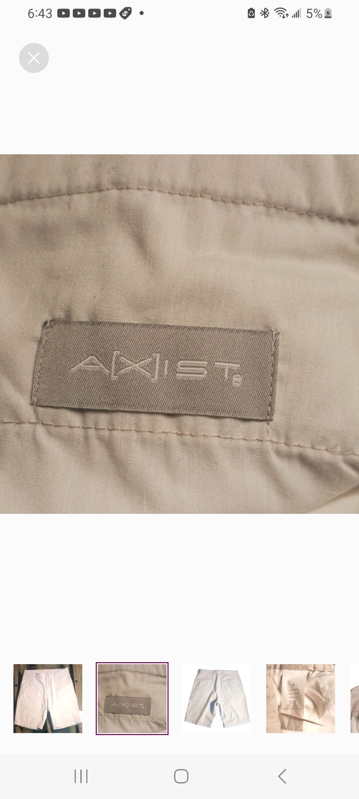 Axist AXIST Men's Taupe Chino Shorts Size US 32 / EU 48 - 2 Thumbnail