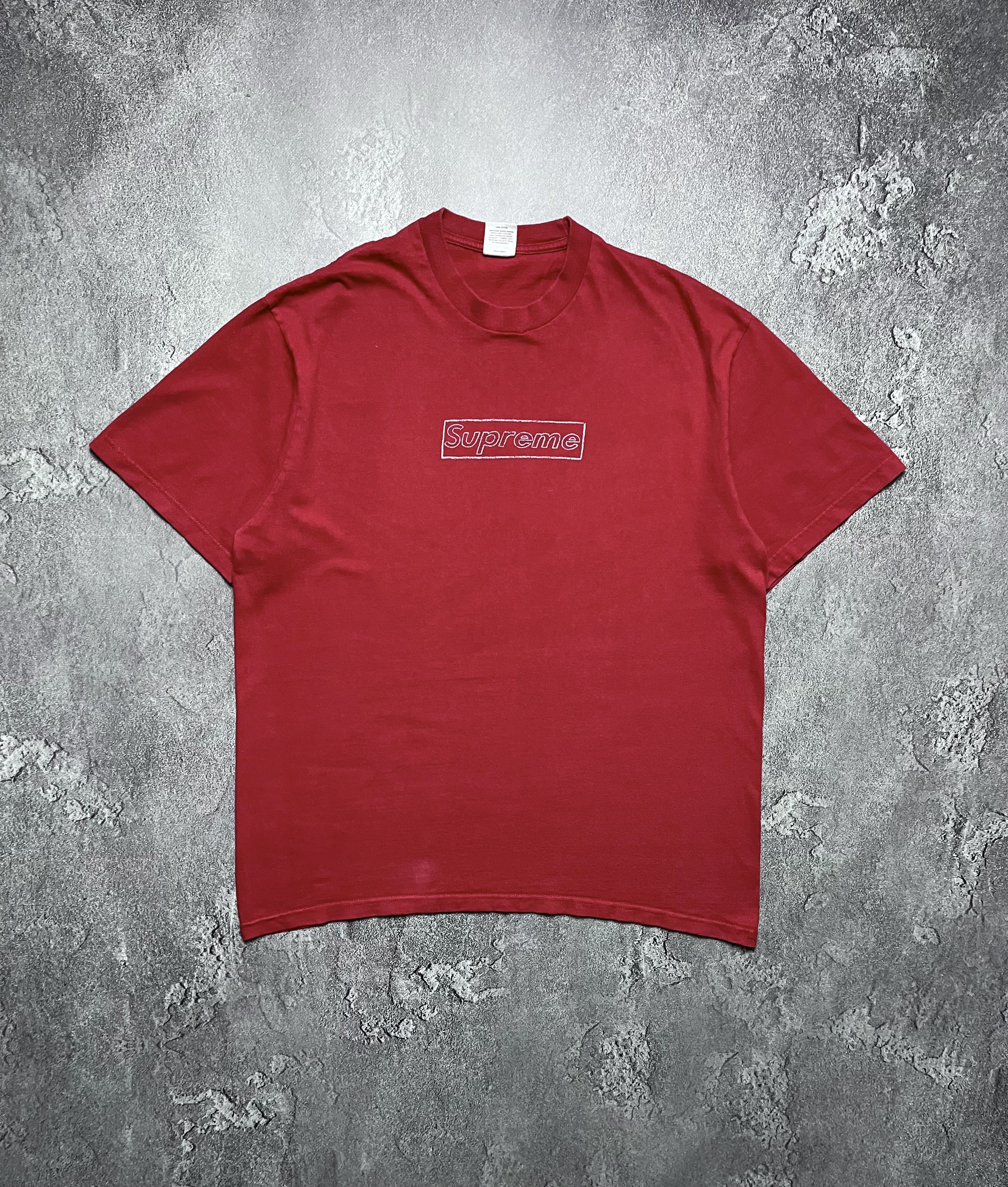 Vintage Supreme KAWS Chalk Box Logo Shirt Mens L