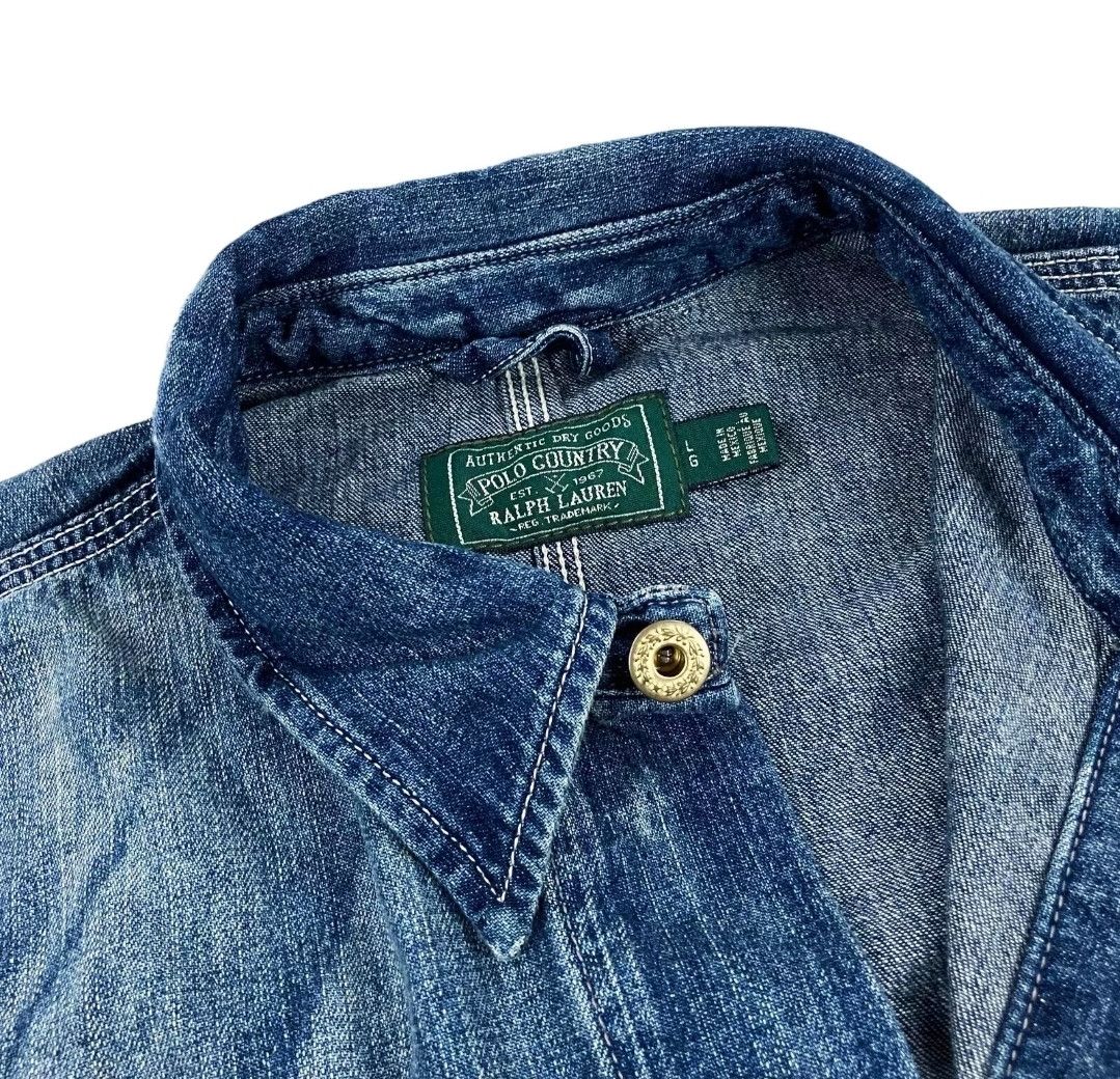 Designer × Polo Ralph Lauren Polo Country Ralph Lauren Denim Jeans Shirt Jacket SZ Large Size US L / EU 52-54 / 3 - 7 Thumbnail