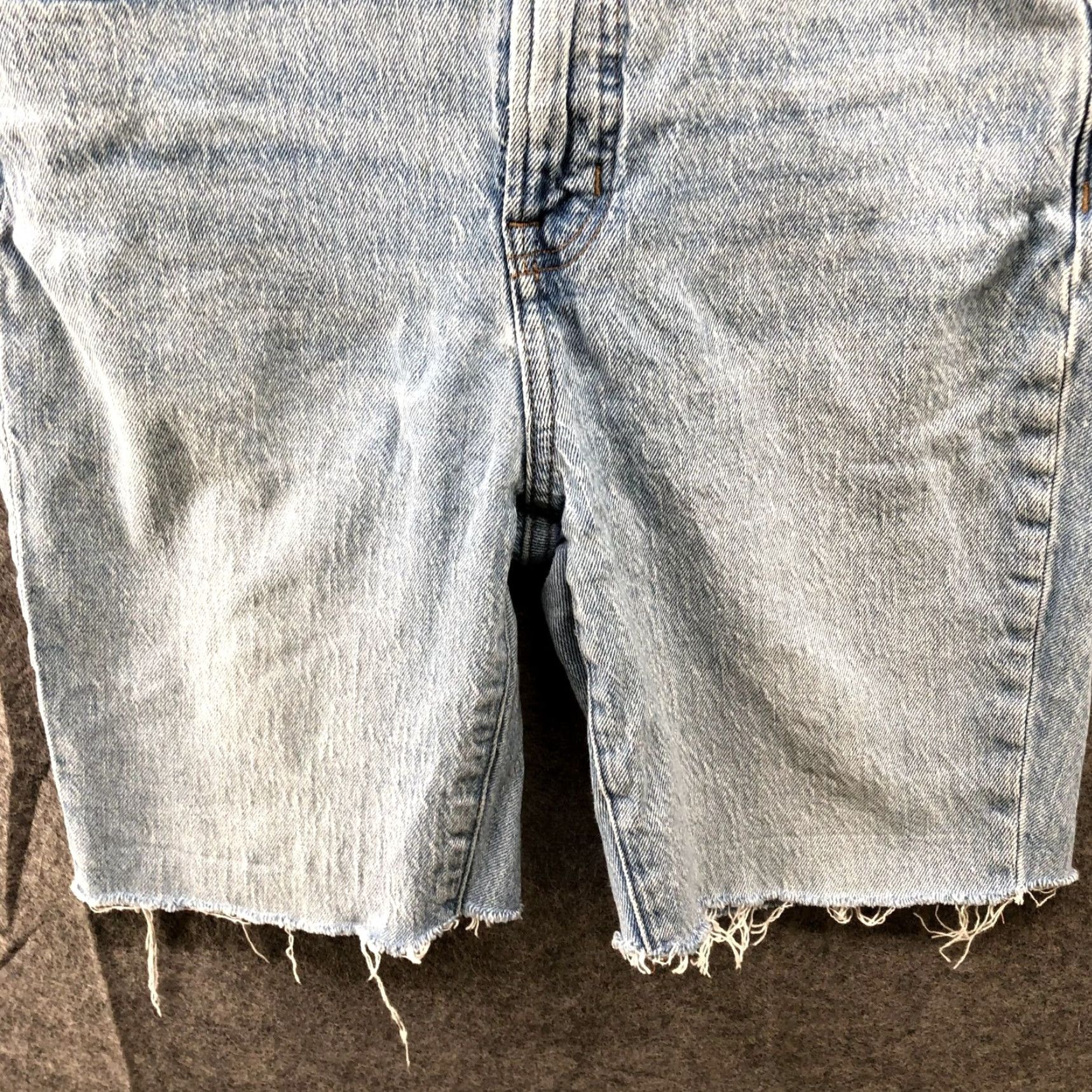 Madewell VINTAGE Madewell Jean Shorts Womens 26 Blue Cut-Off 5-Pocket Design Denim Cotton Blend Mid Rise 8'' Inseam 8" Womens Size 26" / US 2 / IT 38 - 4 Thumbnail