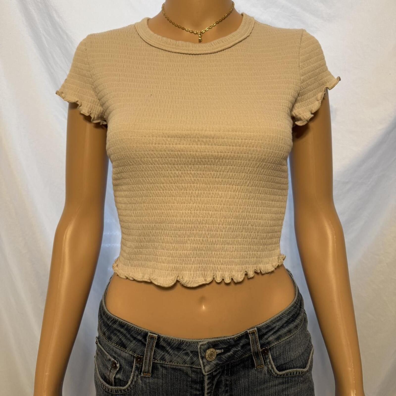 Other Altar'd State Women's Cream and Tan Crop-top Size S / US 4 / IT 40 - 1 Thumbnail
