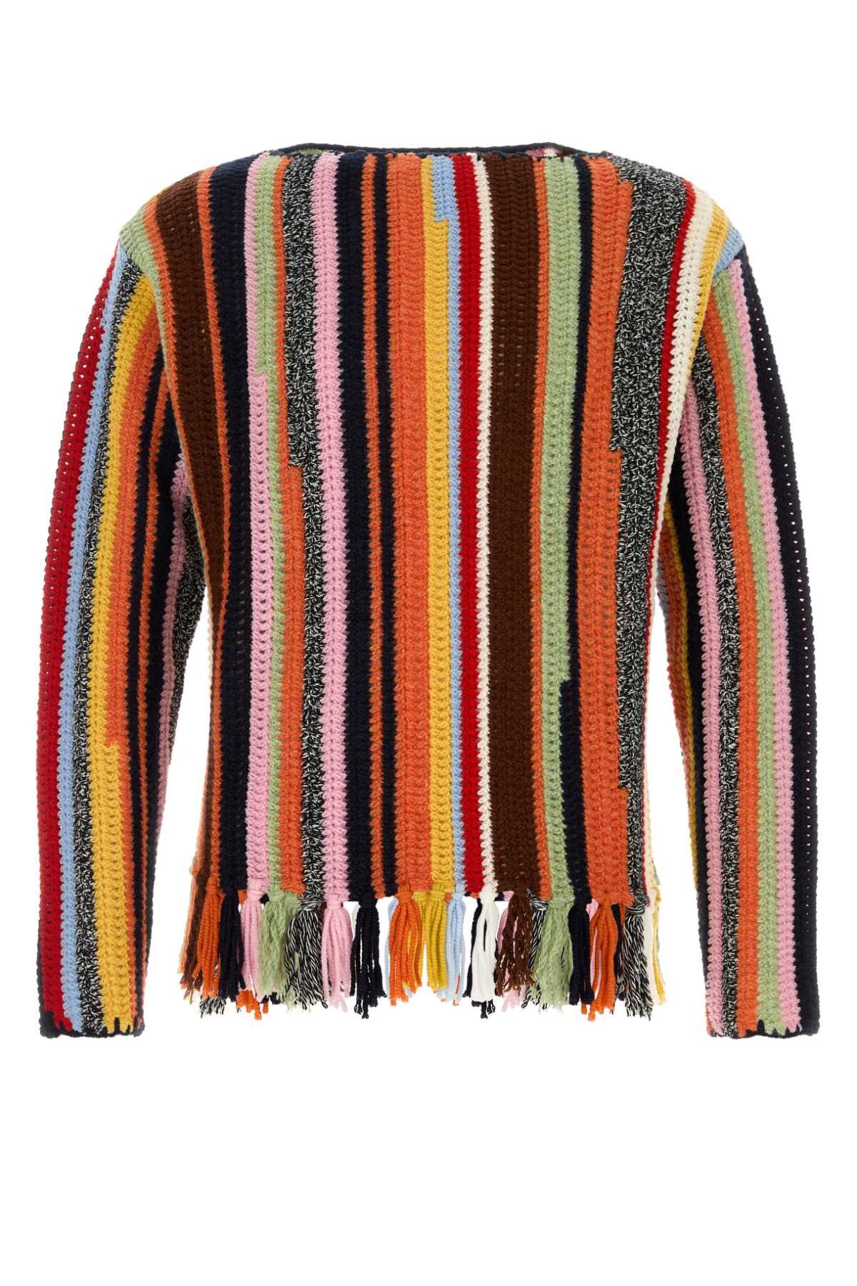 Prada Multicolor Crochet Sweater Size US L / EU 52-54 / 3 - 1 Thumbnail
