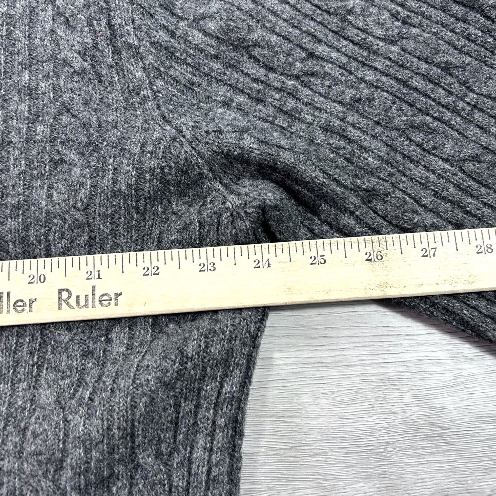 J.Crew VINTAGE J.Crew Sweater Mens Large Gray Lambswool Blend Cable-Knit Crewneck Pullover Size US L / EU 52-54 / 3 - 7 Thumbnail