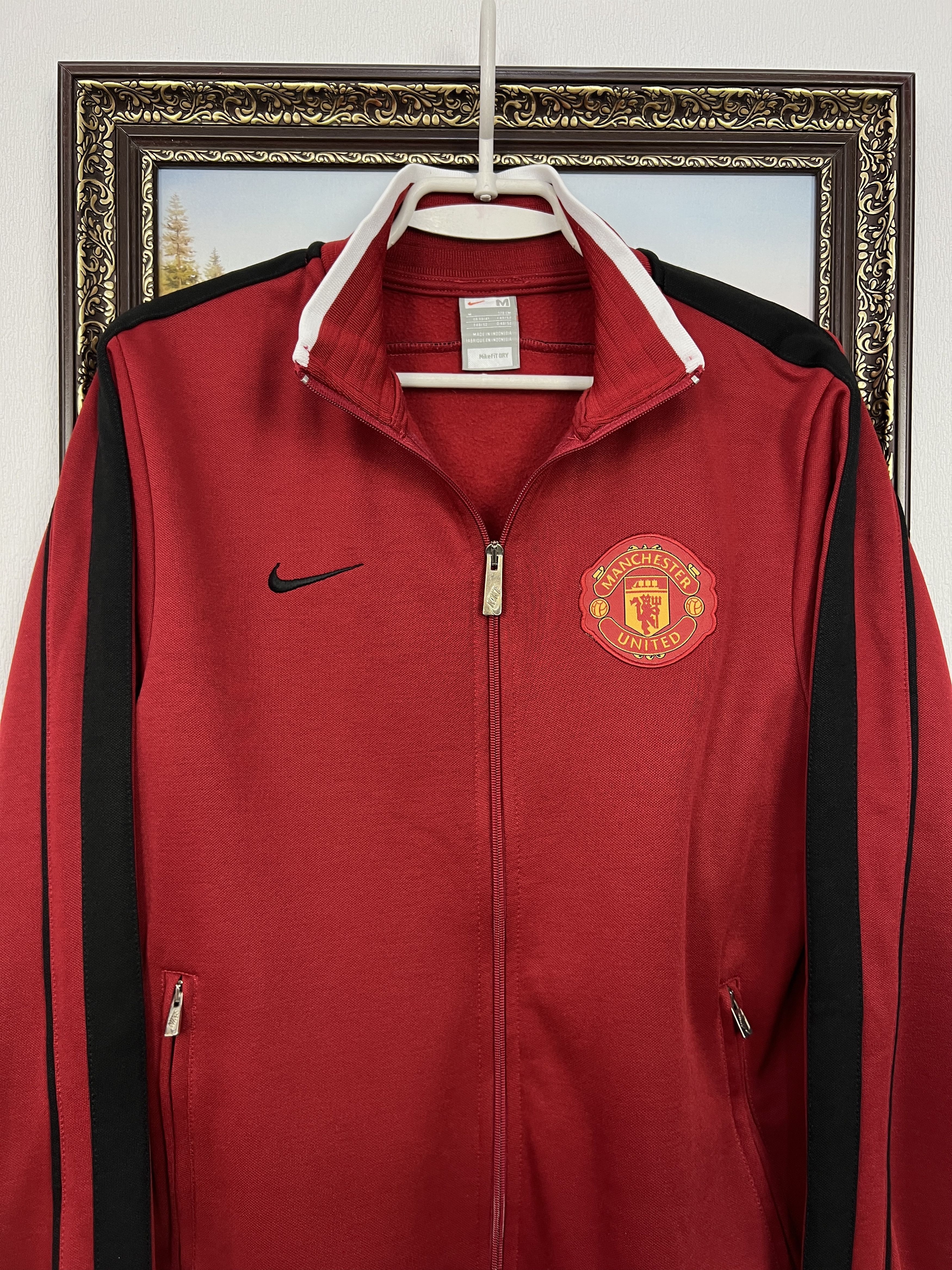 Vintage Manchester United Football Jacket Soccer Track Top Replica Size US M / EU 48-50 / 2 - 2 Thumbnail
