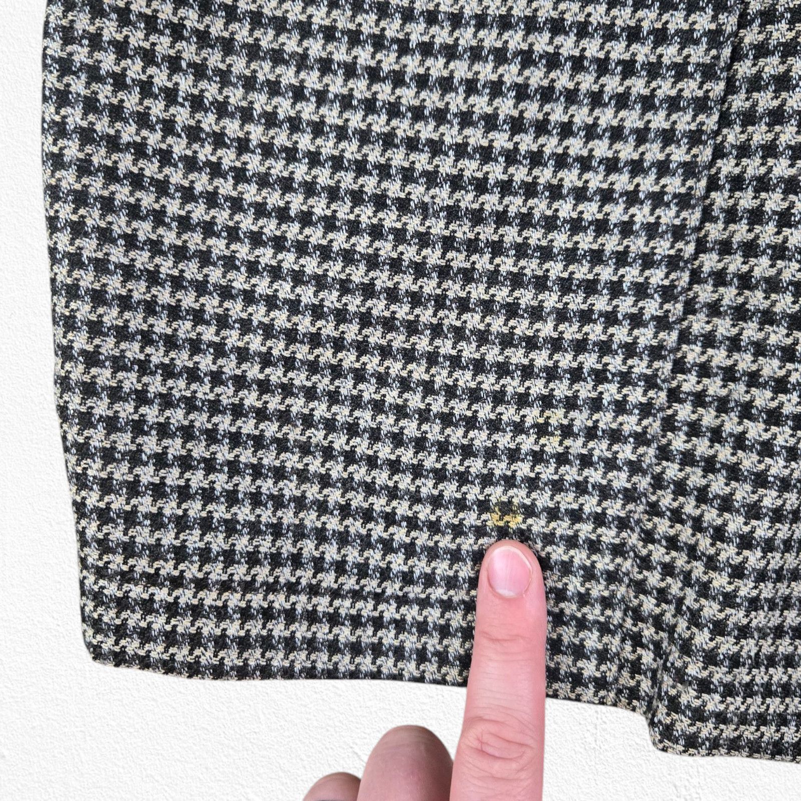 Vintage 1980s Black Houndstooth Blazer Size Large Size L / US 10 / IT 46 - 6 Thumbnail