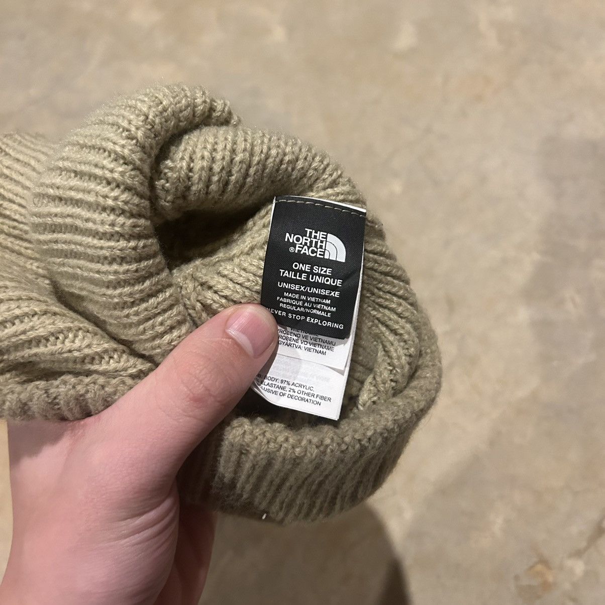 The North Face The North Face Ribbed Logo Patch Beanie Size ONE SIZE - 3 Thumbnail