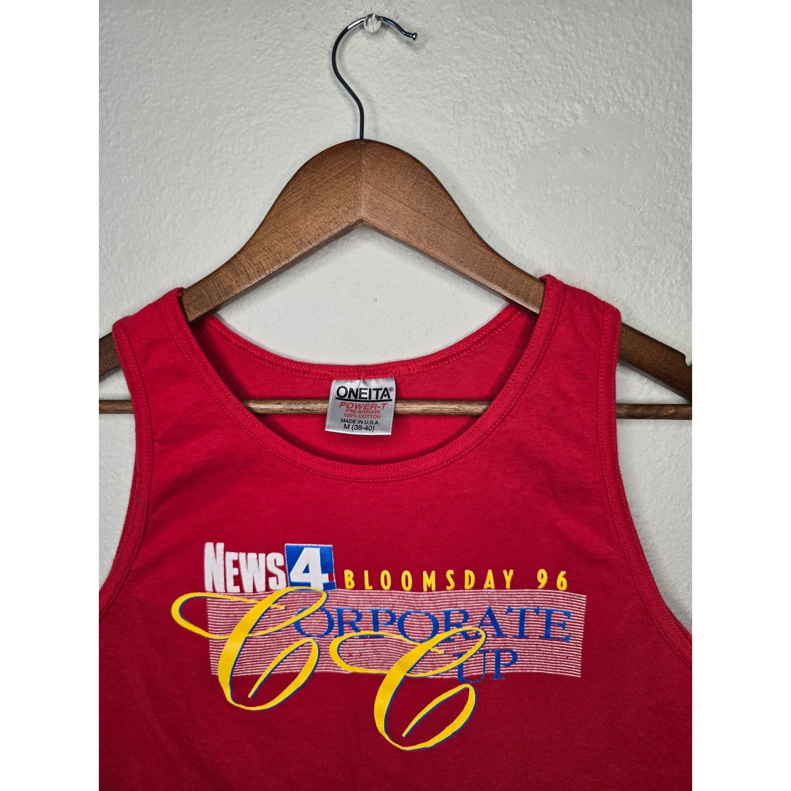 Vintage Vintage Corporate Cup Tank Top News 4 Bloomsday Red Tee 90s Size US M / EU 48-50 / 2 - 5 Thumbnail