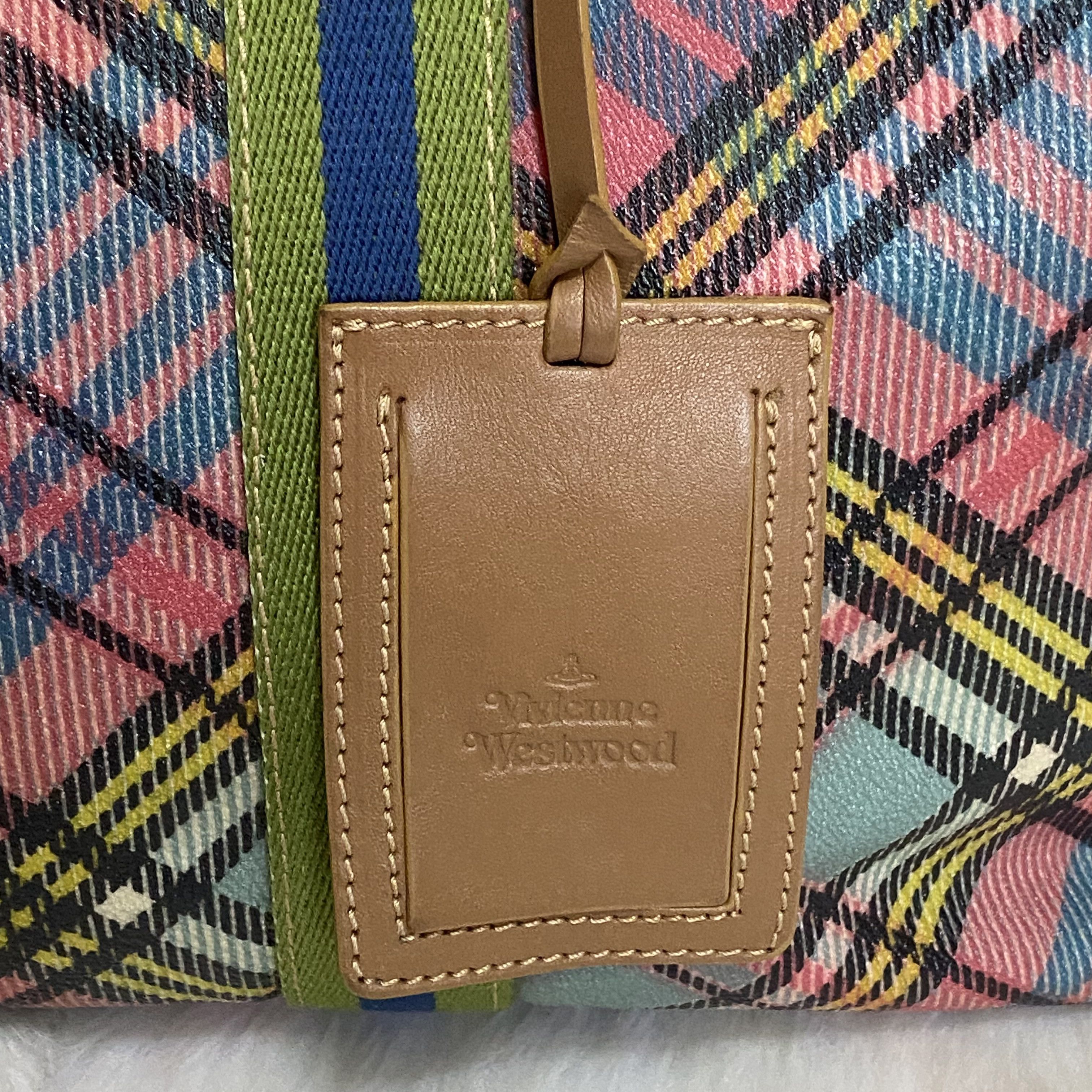 Vivienne Westwood Vintage Check Leather Luggage Tote Bag Size ONE SIZE - 6 Thumbnail