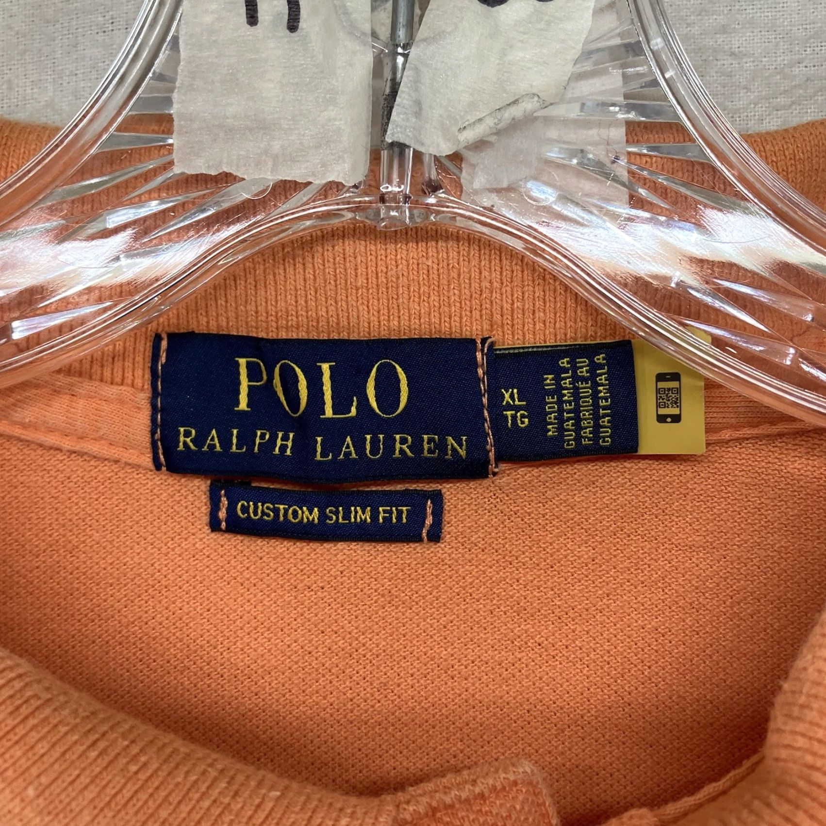 Polo Ralph Lauren Polo Ralph Lauren Polo Shirt Slim Fit Light Orange 100% Cotton Men's XL Size US XL / EU 56 / 4 - 3 Thumbnail